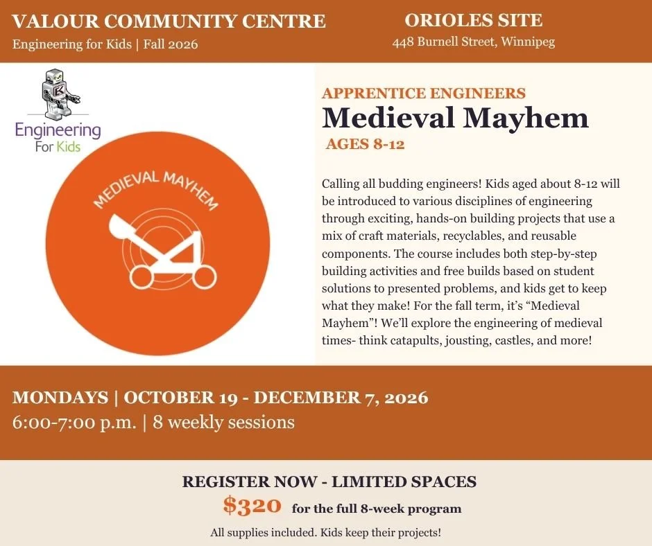Medieval Mayhem Engineering for Kids program poster