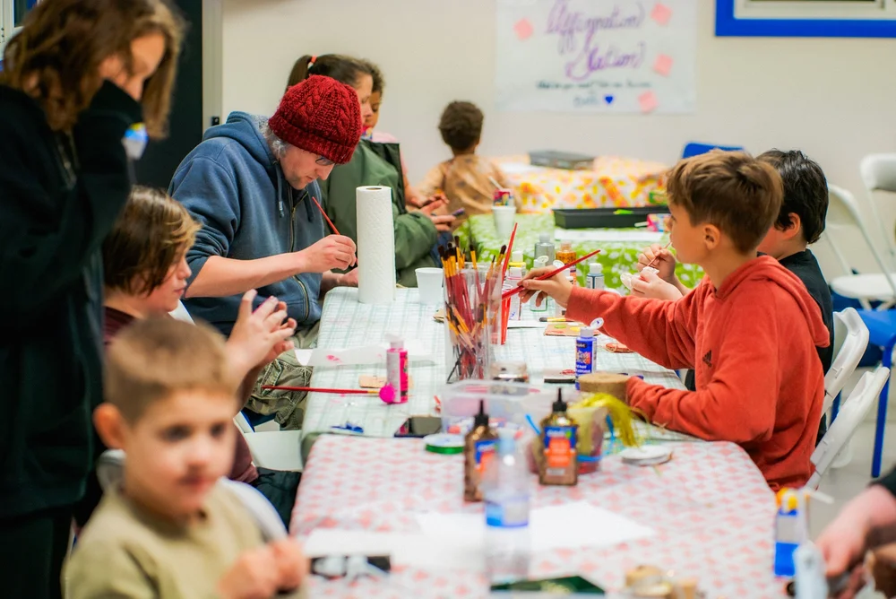 Families taking part in a past Valour Community Centre Family Fun Night