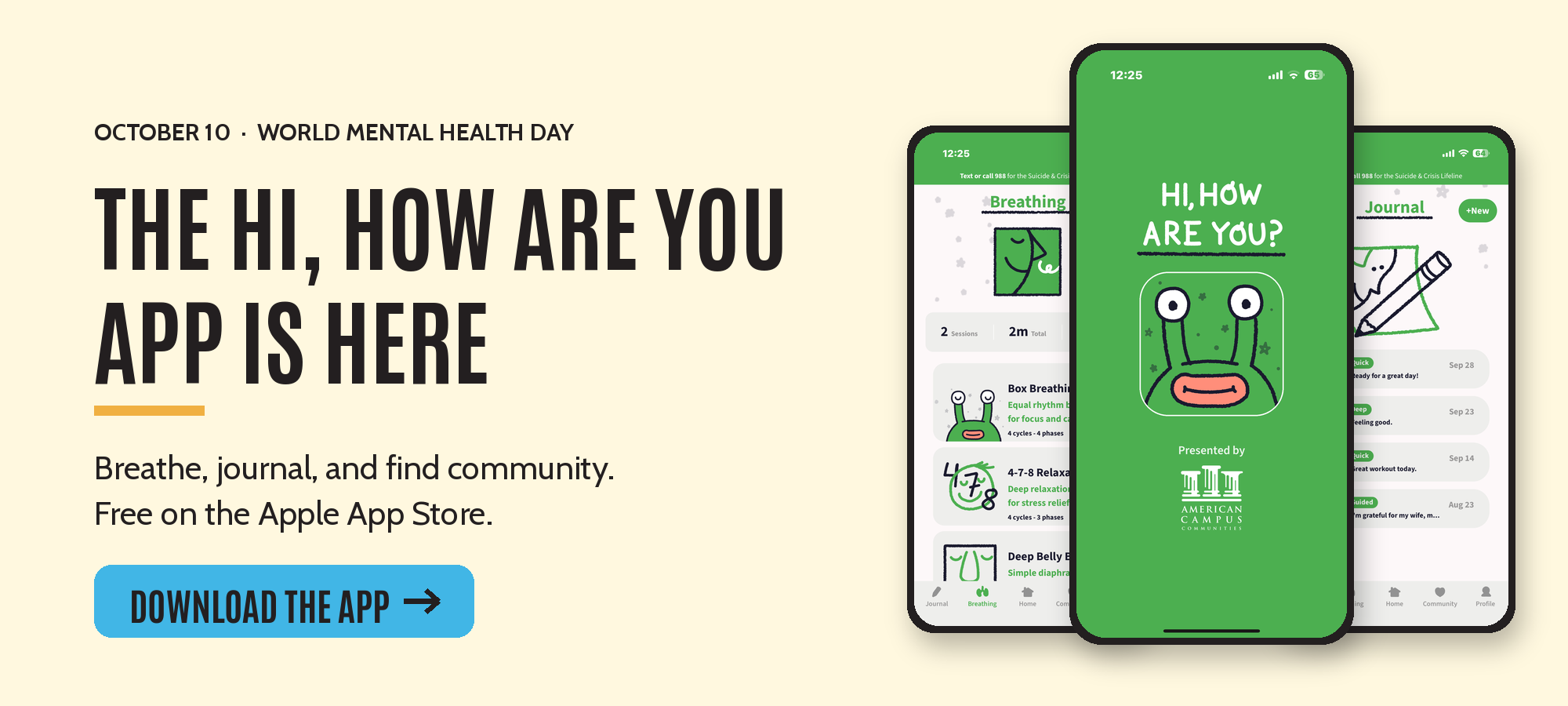 The Hi, How Are You app is here — download on the Apple App Store