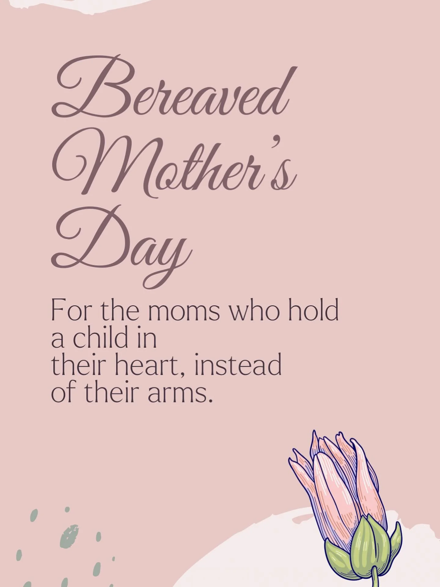Today on bereaved mothers day we are thinking of all the mothers with children in their hearts instead of their arms. 

If you would like, please comment with the name of your baby to honor them today and know that you are not alone. 

#saytheirnames