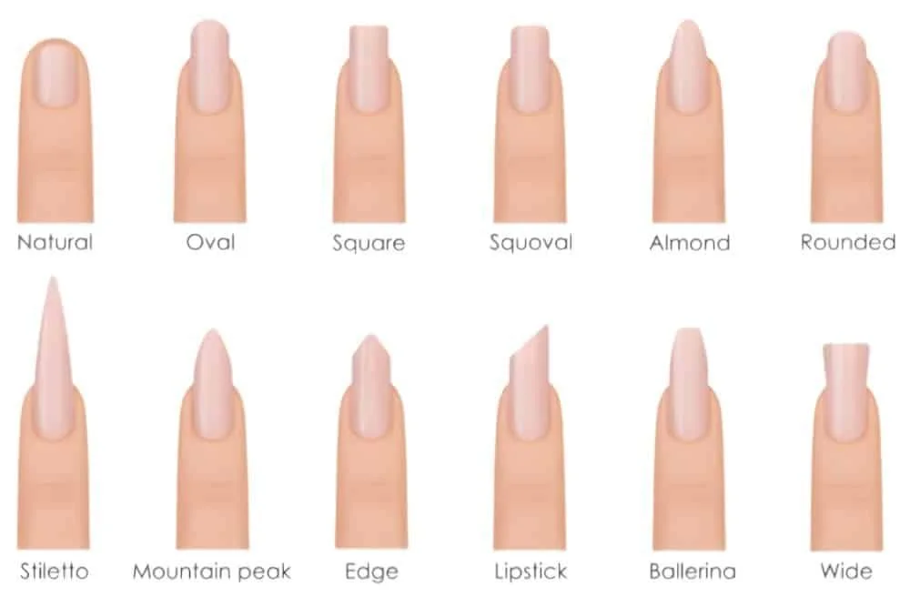 nail shape and color