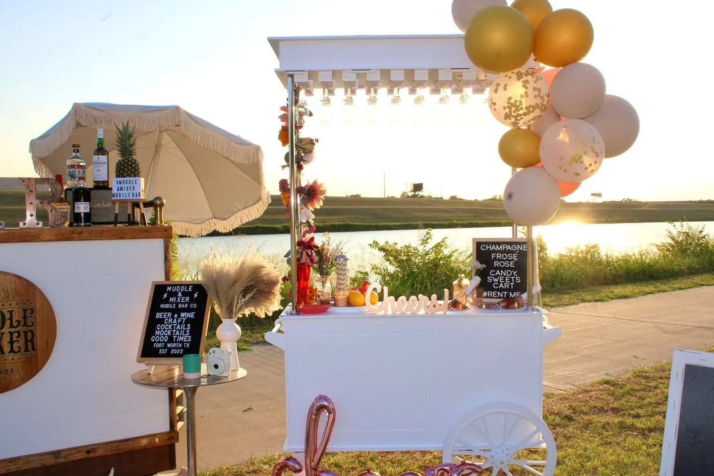 Introducing &ldquo;Bubble Buggy&rdquo; 🥂✨ This multipurpose Champagne cart can be converted to fit your party&rsquo;s wants &amp; needs for any season or theme. Other than popping your favorite champagne in style, some alternative uses include: 
* D