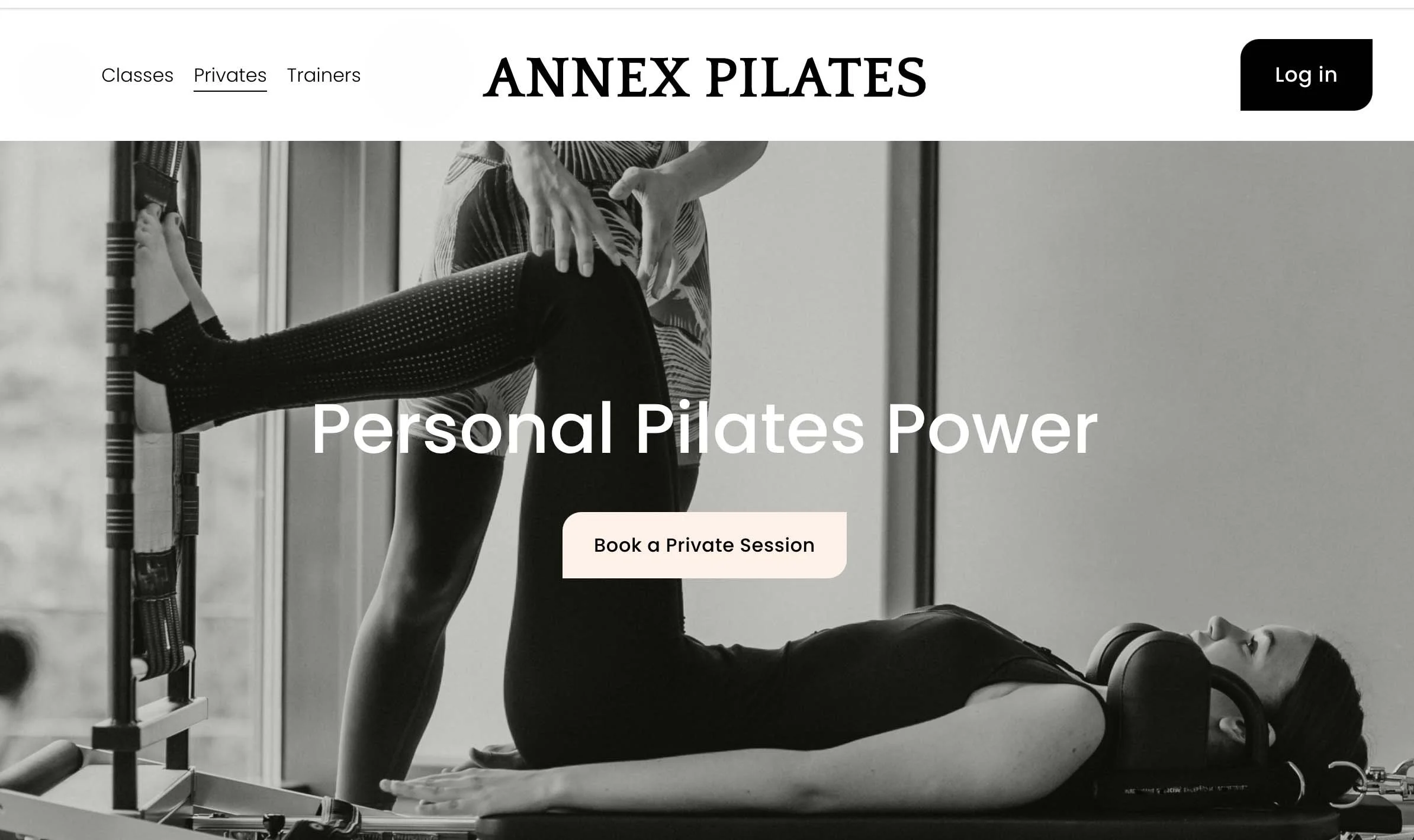 Annex Pilates client website mockup showcasing Squarespace website design & optimization by pk&Coop
