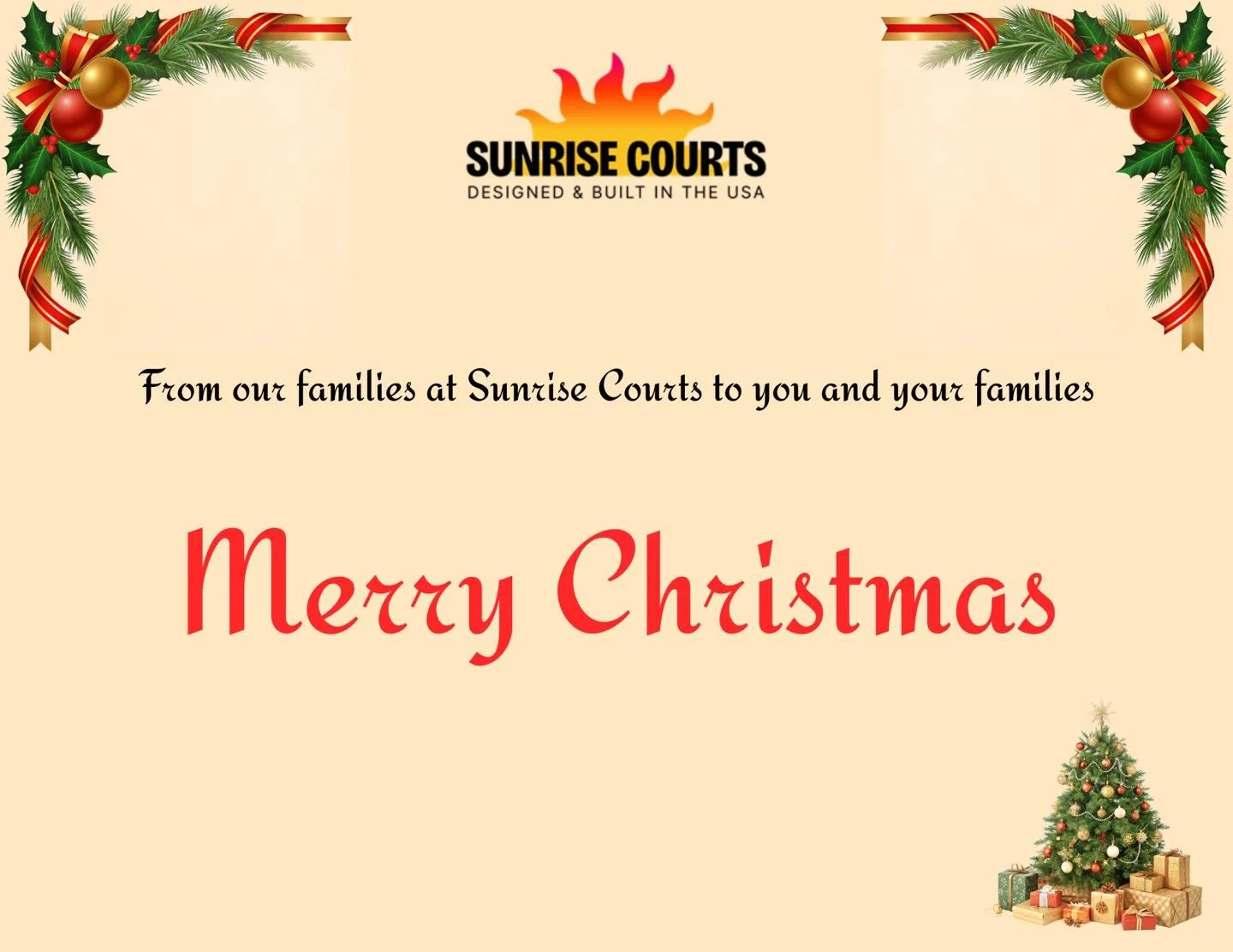We hope you have a wonderful holiday!🎄☺️

#SunriseCourts