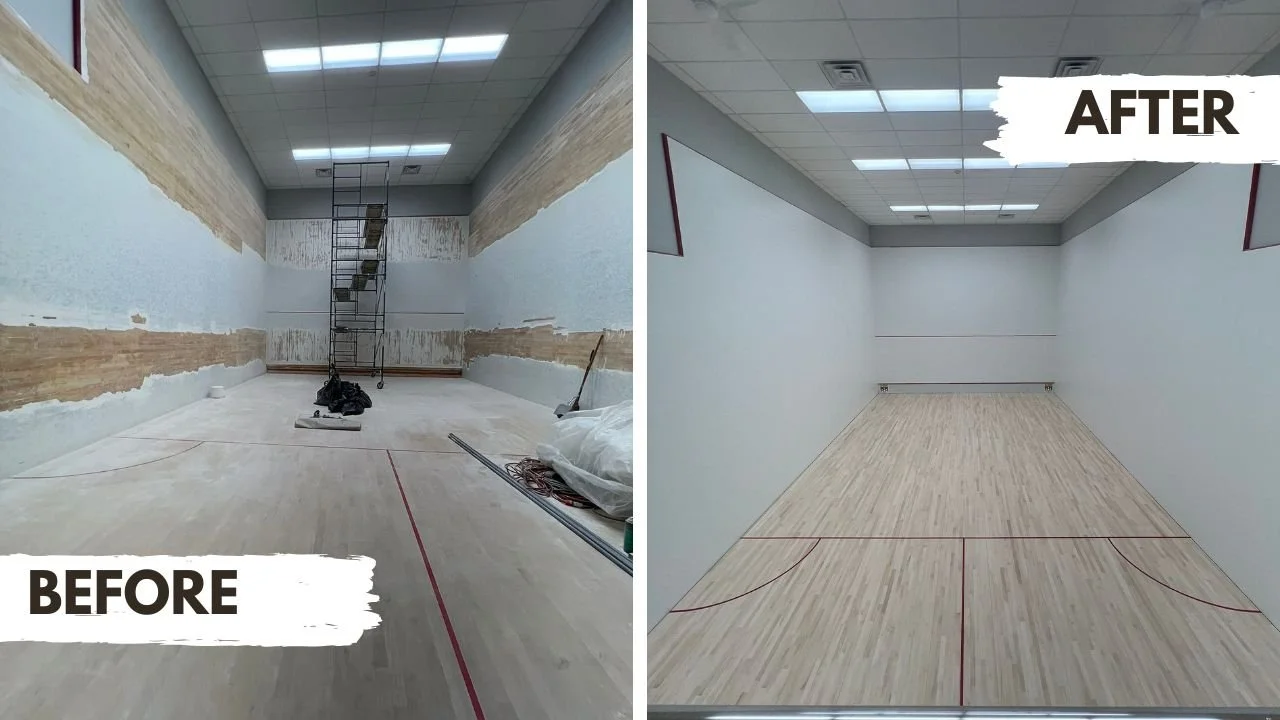 Old courts, new life! 
We take worn-out North American doubles courts and give them a complete gut renovation&mdash;rebuilding from the ground up to deliver a cleaner look, better playability, and a surface that performs the way it should.
The result