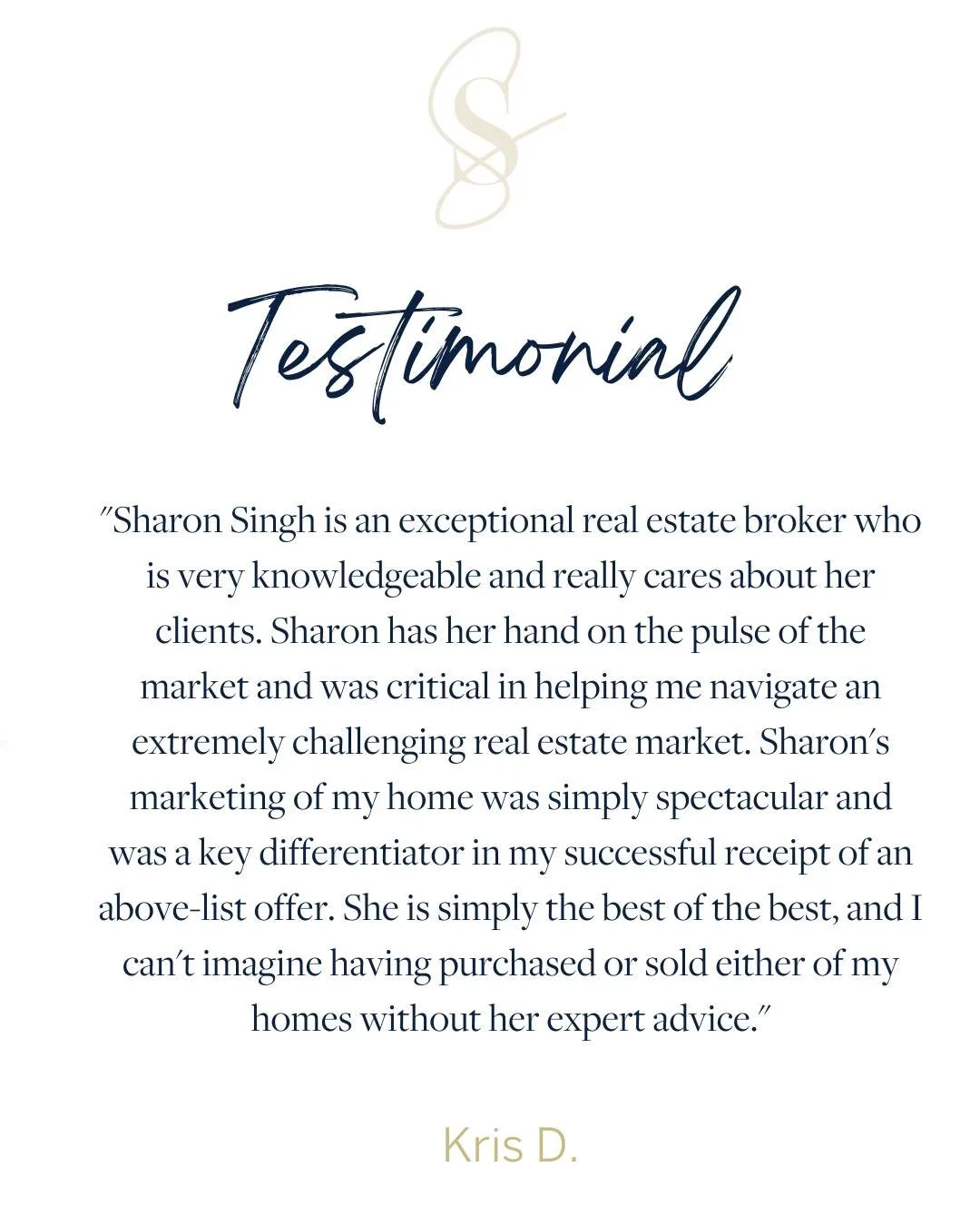 Feeling incredibly grateful for these kind words from my wonderful client, Kris. It was a true pleasure working with her and representing the sale of her beautiful Mercer Island home. Being a real estate broker is about so much more than the transact
