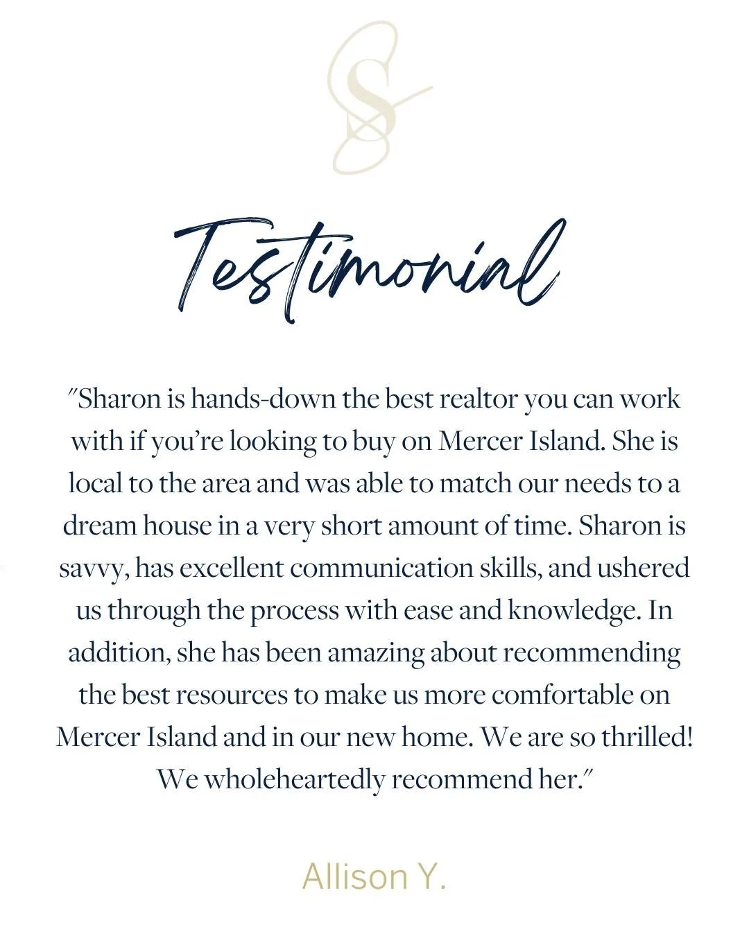 Reviews like this never get old. ✨🏡
Allison, thank you for the kind words and for trusting me to help you find your Mercer Island dream home. Helping clients feel confident, supported, and truly at home in a new community is always the goal, and I&r