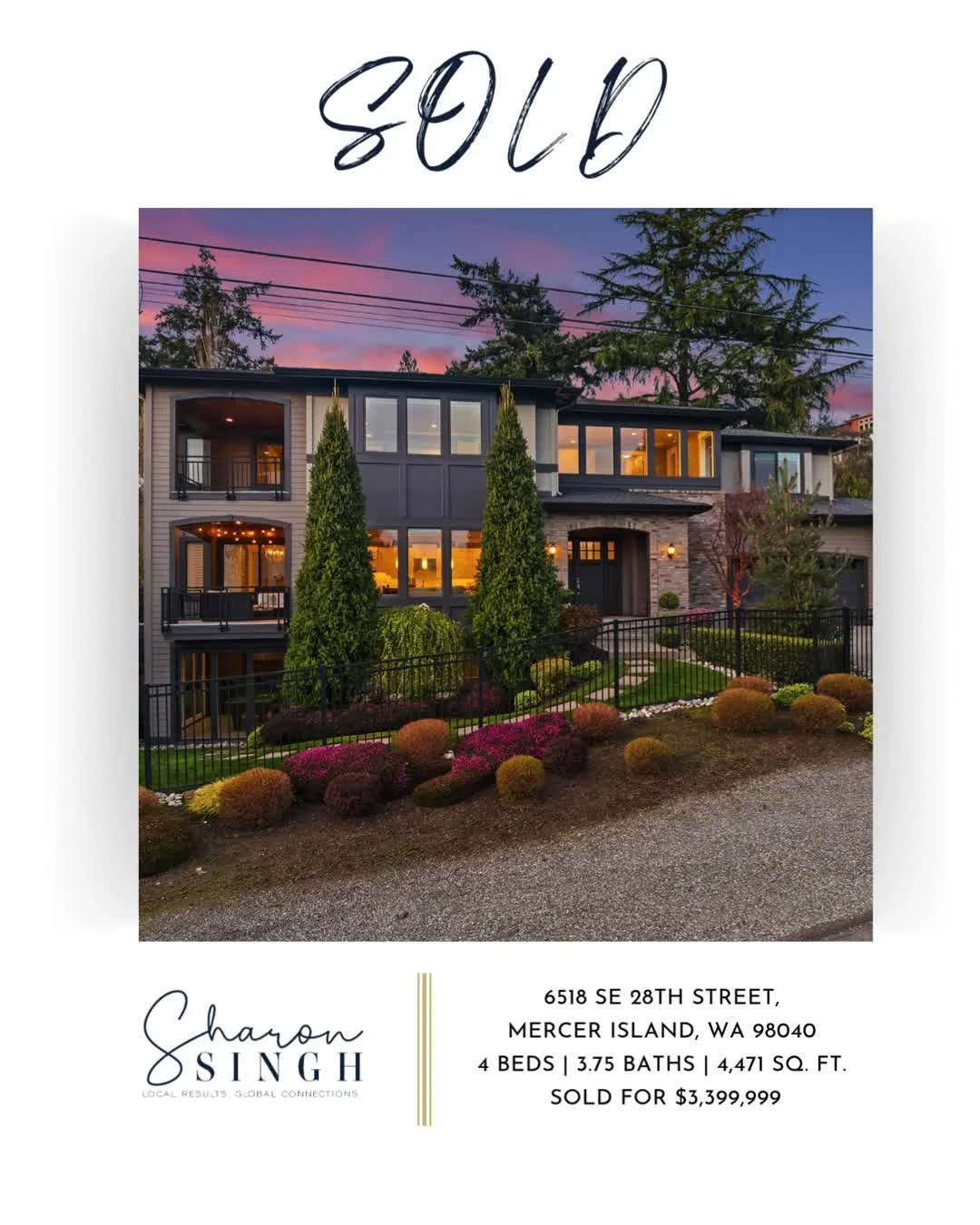 Just sold on Mercer Island. 🏡 We made the offer on Mother&rsquo;s Day, and my buyers won! It was a pretty special holiday moment for truly lovely clients who are moving from the East Coast and chose Mercer Island for its community feel, beautiful se