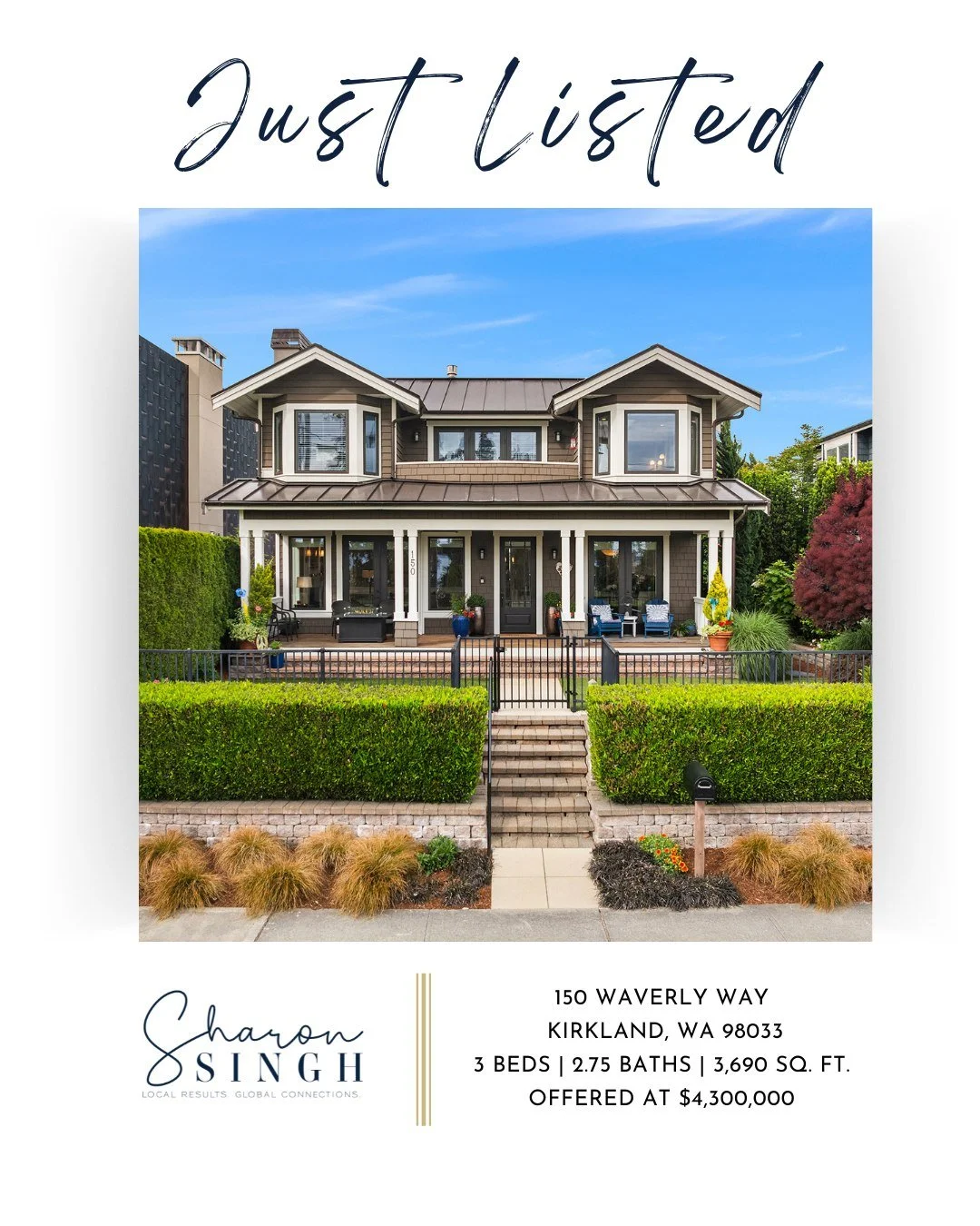 Waverly Way has a way of making Kirkland feel cinematic. The lake in the distance, the Cascades beyond it, the westerly light moving through the rooms, and those sunset evenings that remind you why this address is so loved. Just listed, this 3-bedroo