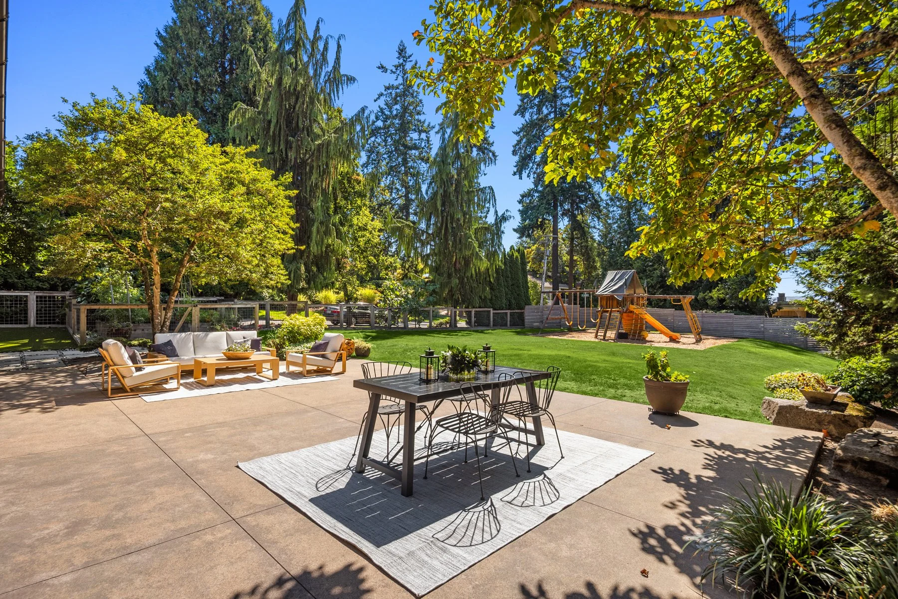 Summer entertainment patio