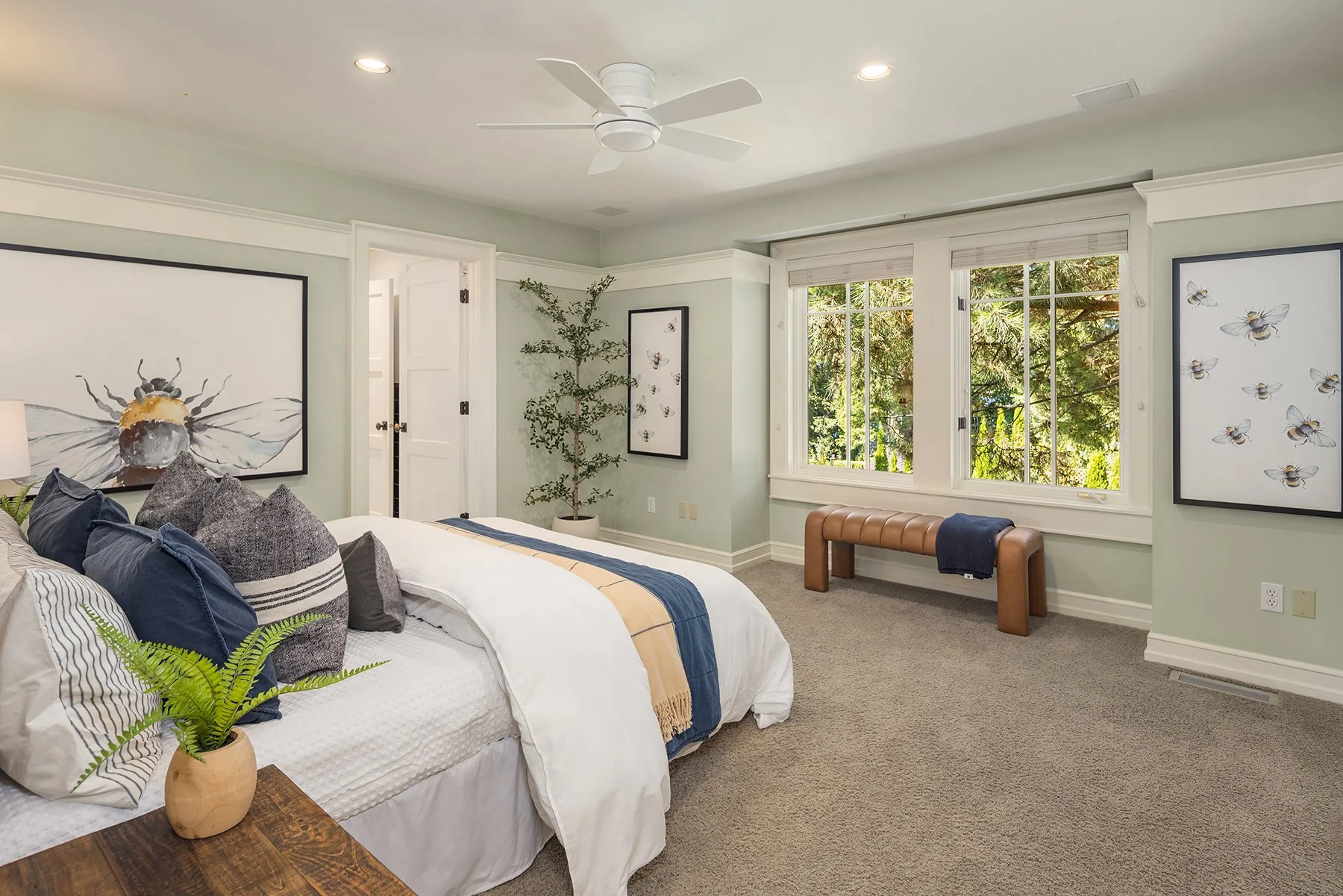 3rd bedroom with shared bathroom