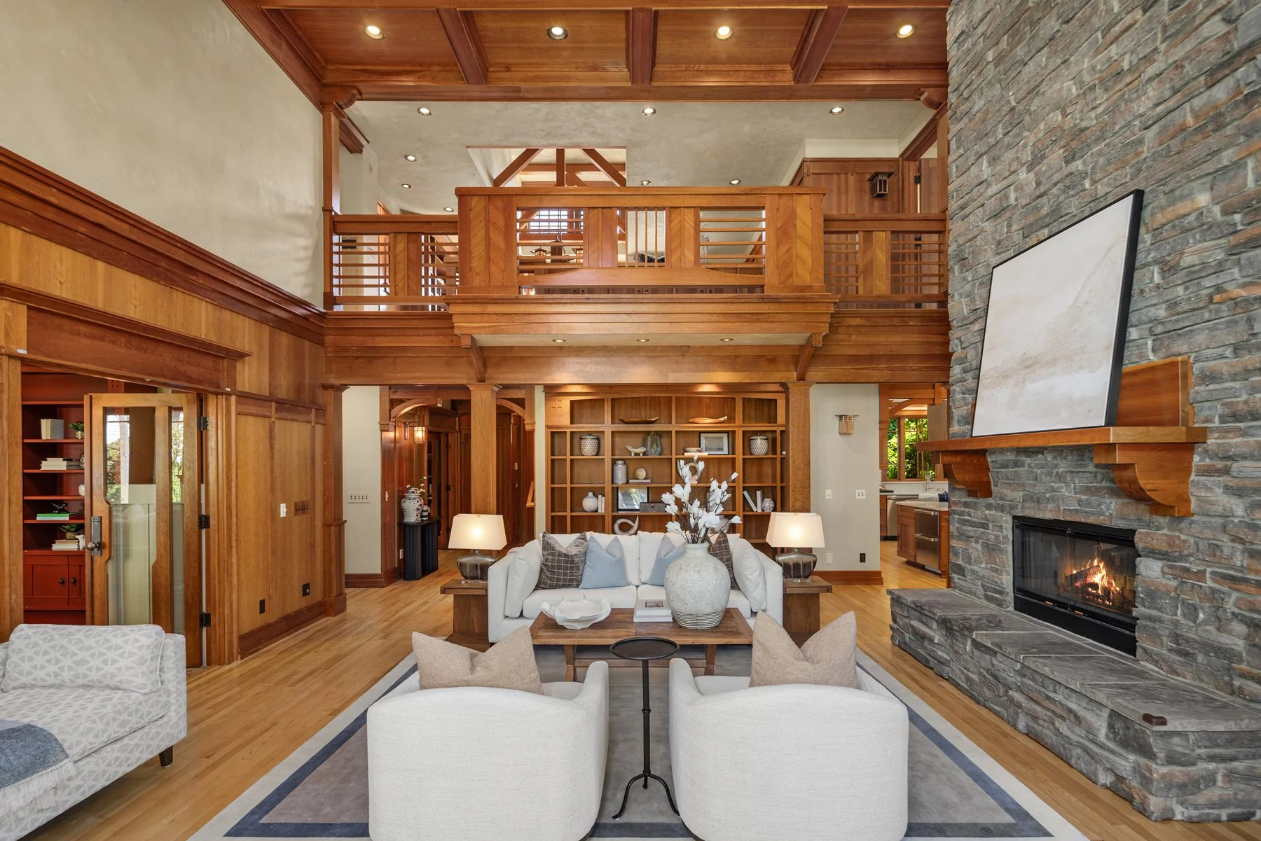 Eight Finish Experts took 4 months to create the woodwork in the home