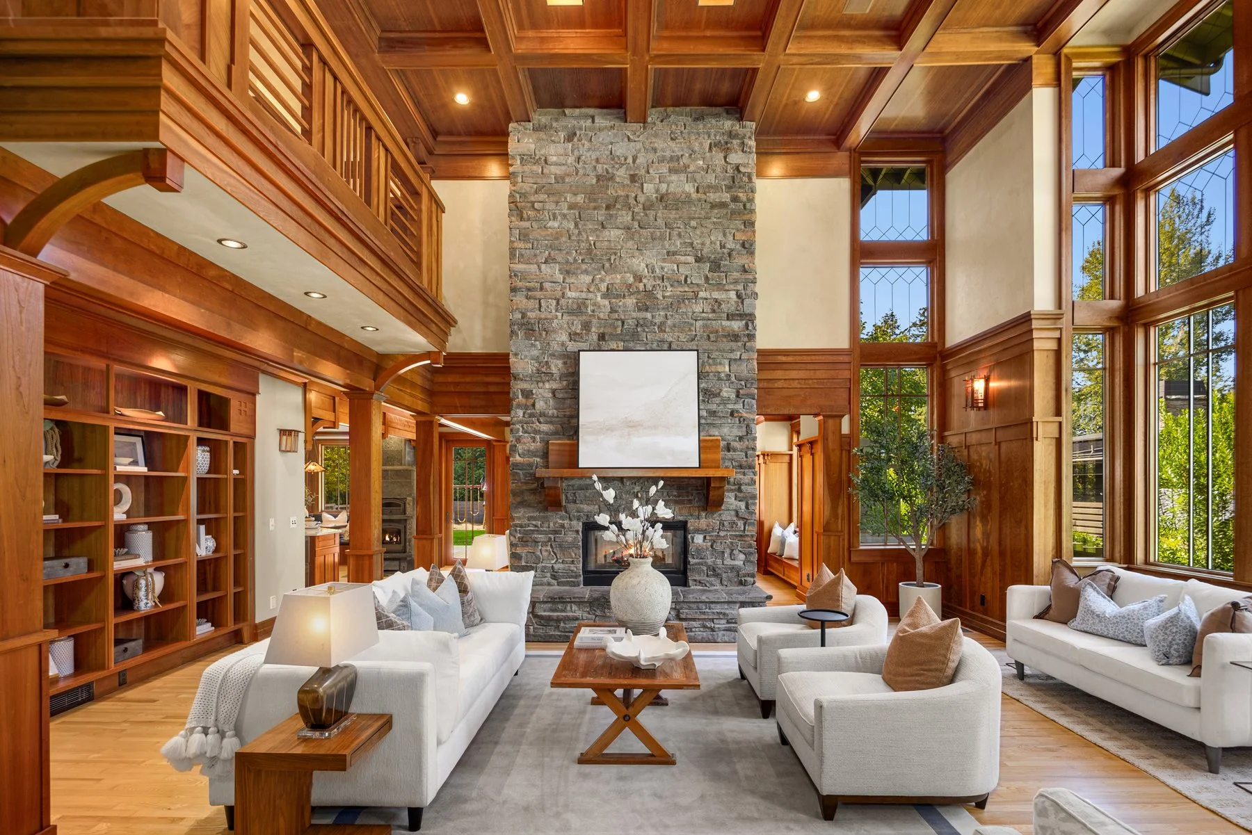 Exposed Cherry timbers trusses