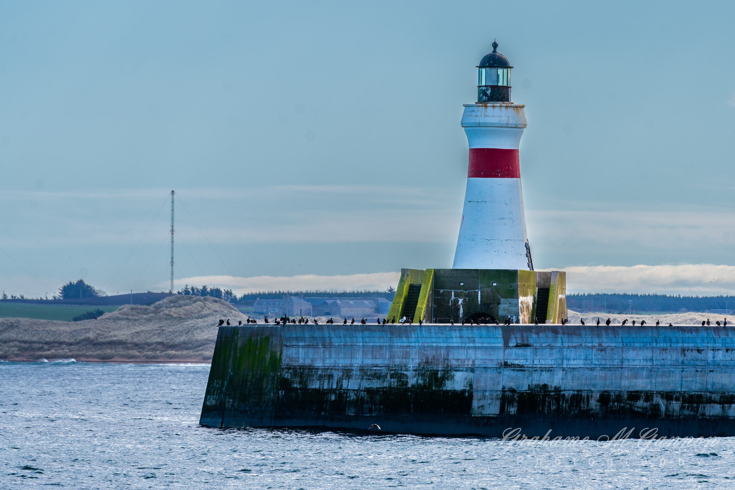 Fraserbrugh Harbour Lighthouse Aberdeenshire Scotland (A7R01851)