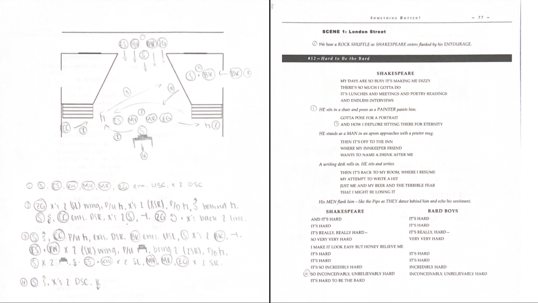 Blocking Sheet Excerpt