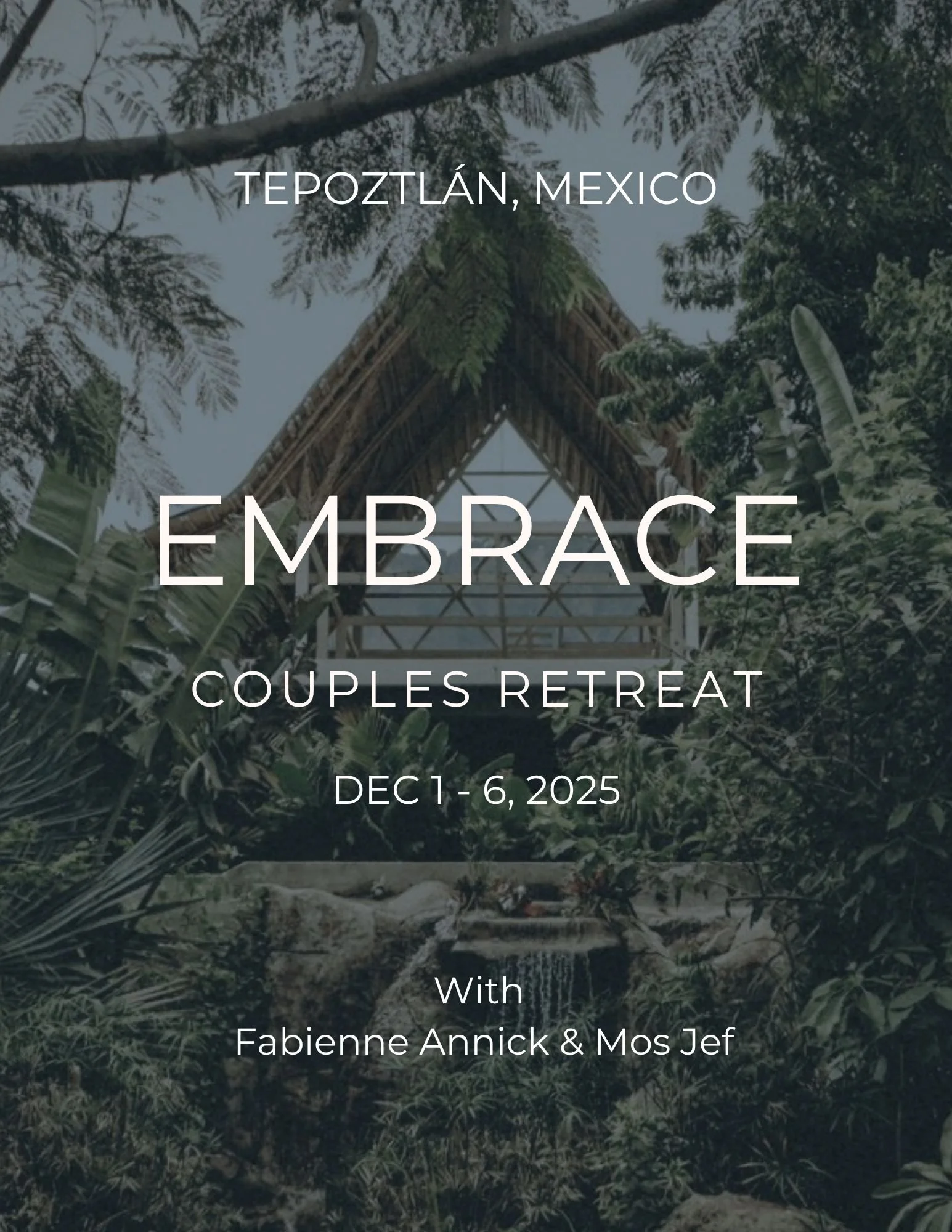embrace, a couples retreat by fabienne & mos
