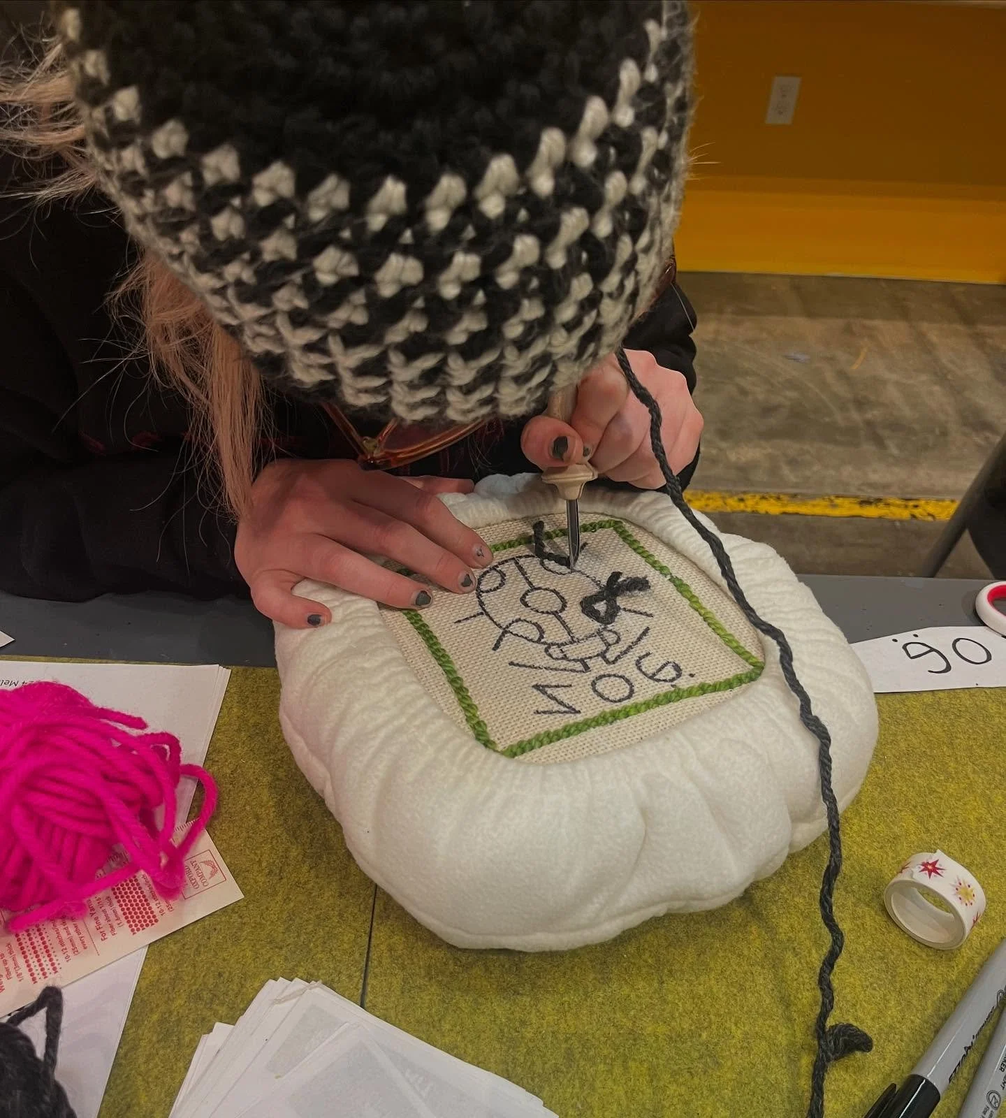 last tuesday I had the pleasure of teaching the programming team at @museumofcraftanddesign all about punching!! more exciting things to come :)