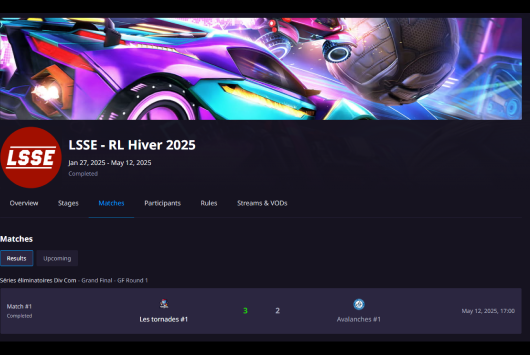 Finale Rocket League – LSSE Hiver 2025