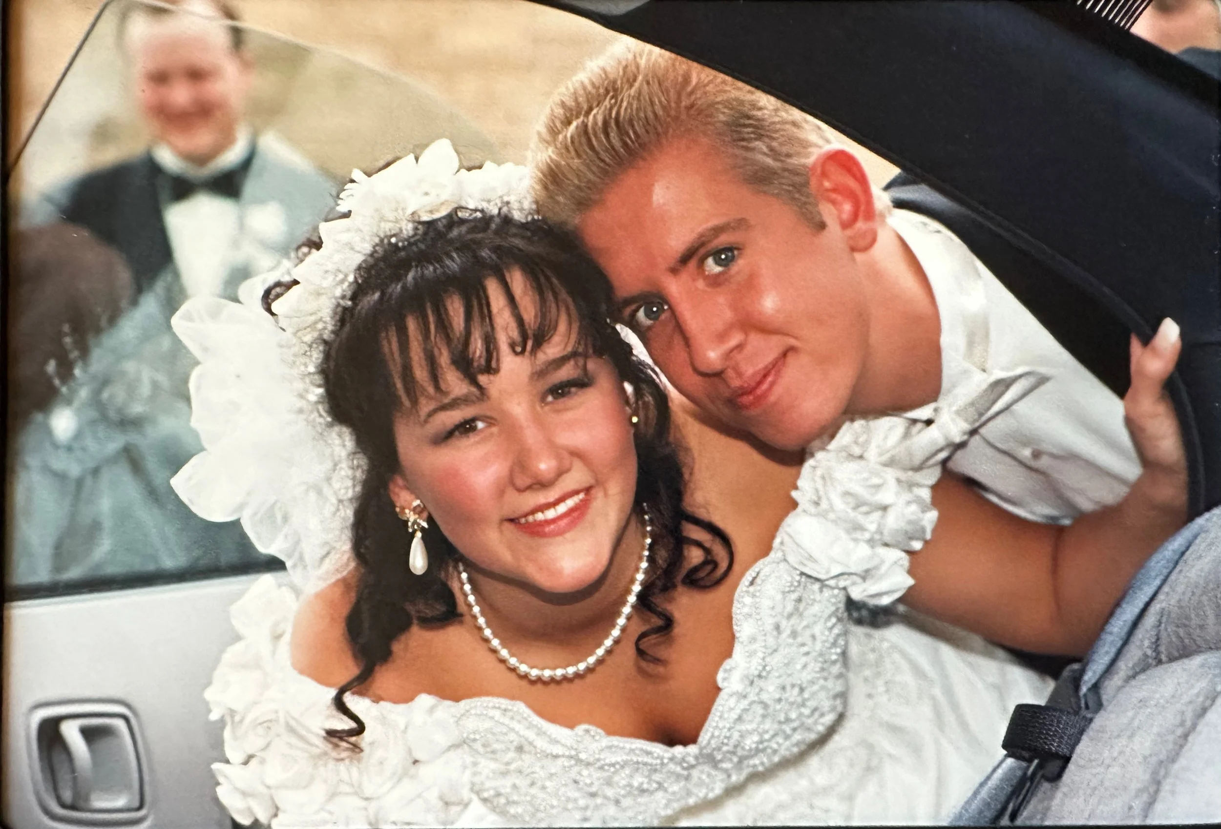 Jeni Barker and her husband Tim on their wedding day nearly 30 years ago reminds her how important photography is.