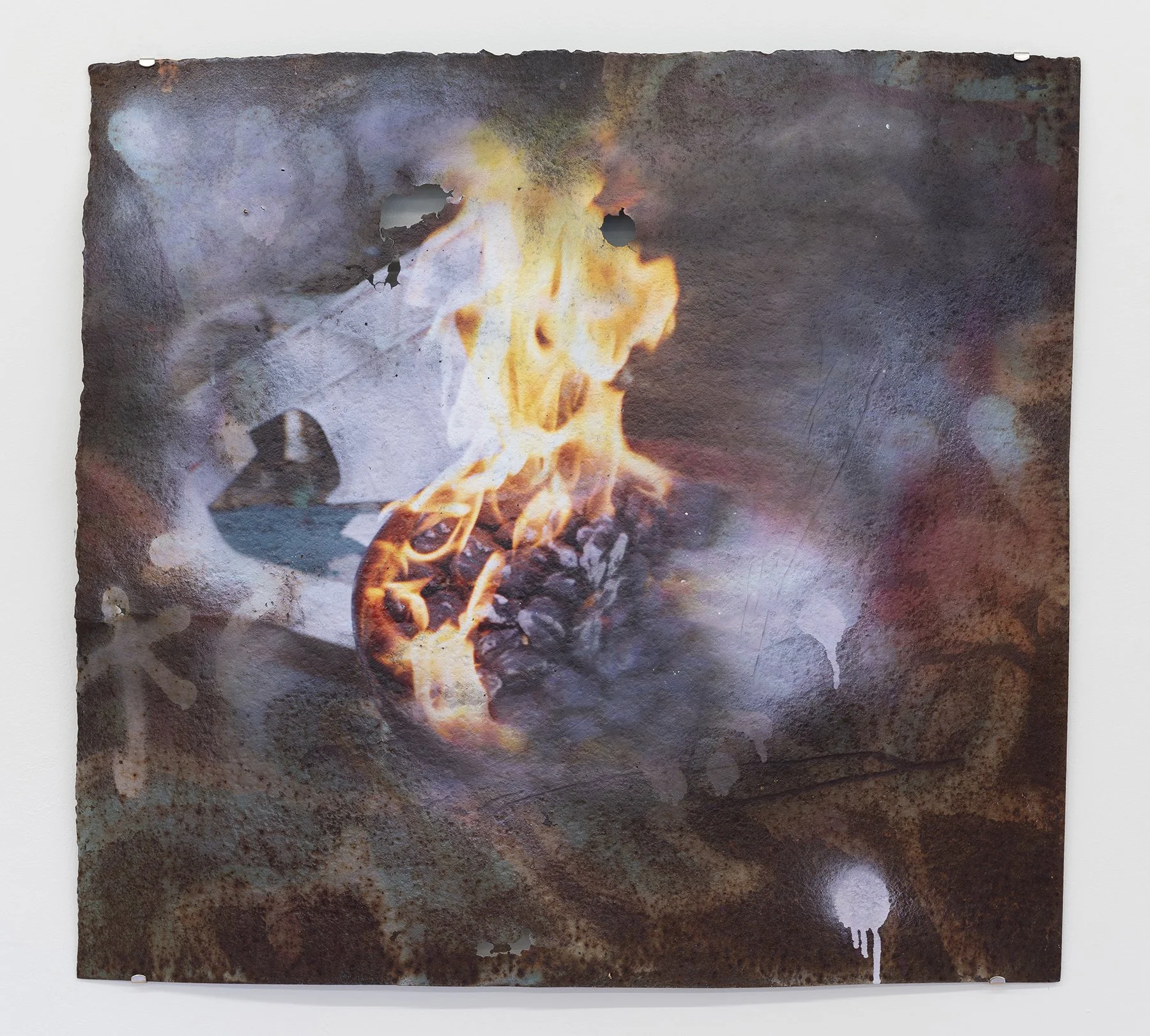 Adam Zhu: CC Projects
 
 Market Grill , 2022, UV print on metal, 31 x 33 in
