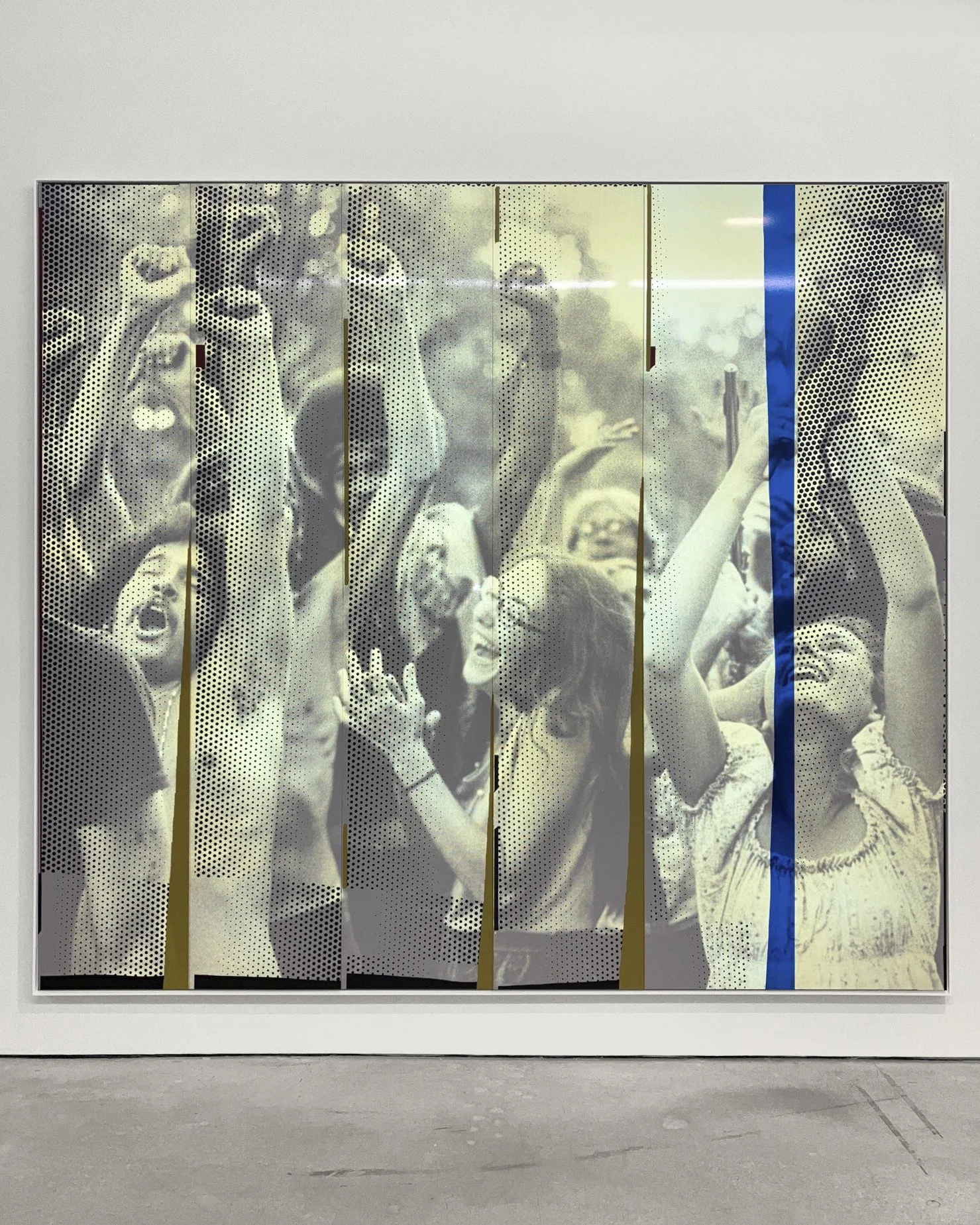 Hank Willis Thomas: Jack Shainman Gallery
 
 Mirror #4 , 2022,  UV print on retroreflective vinyl, mounted on Dibond, 97 1/8 x 109 1/4 x 2 inches (framed)