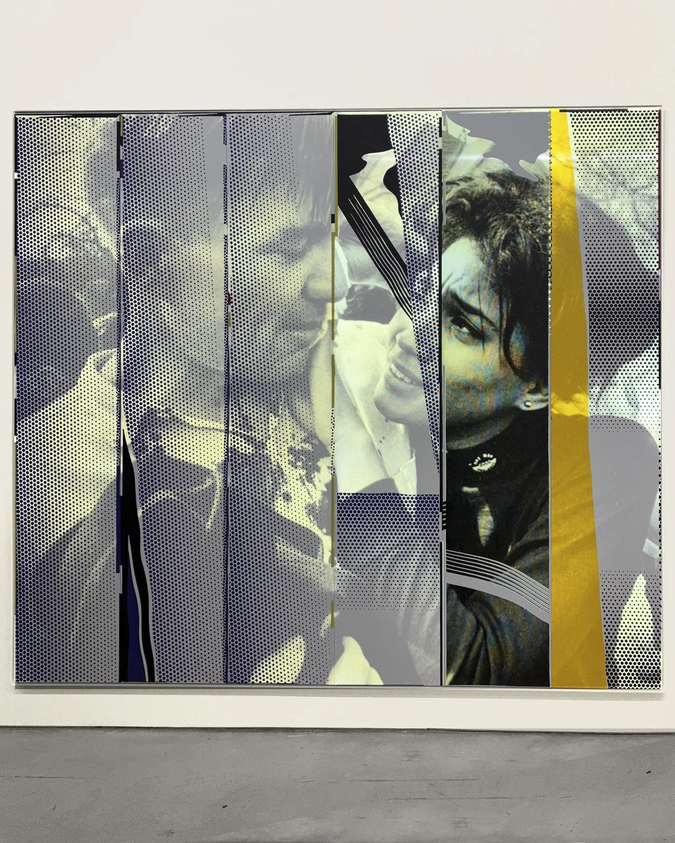 Hank Willis Thomas: Jack Shainman Gallery
 
 Mirror #6 , 2022, UV print on retroreflective vinyl, mounted on Dibond, 97 1/8 x 109 1/4 x 2 inches (framed)