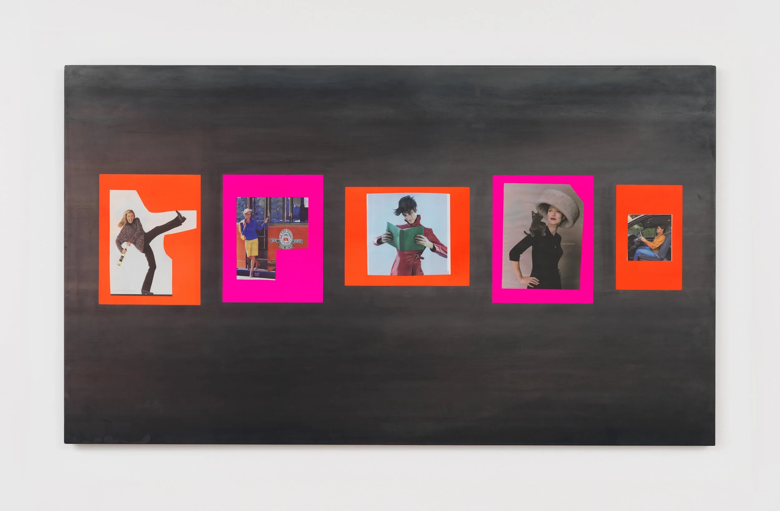 Matt Keegan: Liste Art Fair Basel   White Wine to Seatbelt , 2025, UV prints on steel, silkscreen ink
42 x 72 x 2 in.
