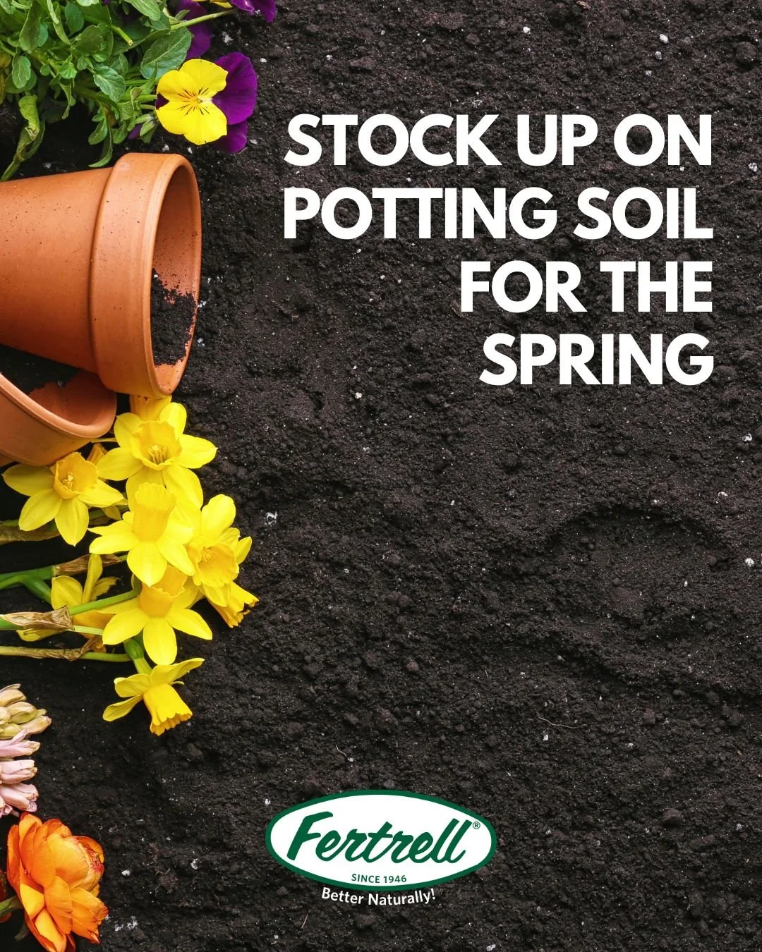 Start strong from the soil up. ðŠī Fertrell’s natural potting soil is rich in organic nutrients for thriving plants, stronger roots, and bigger yields, perfect for gardens and greenhouses.