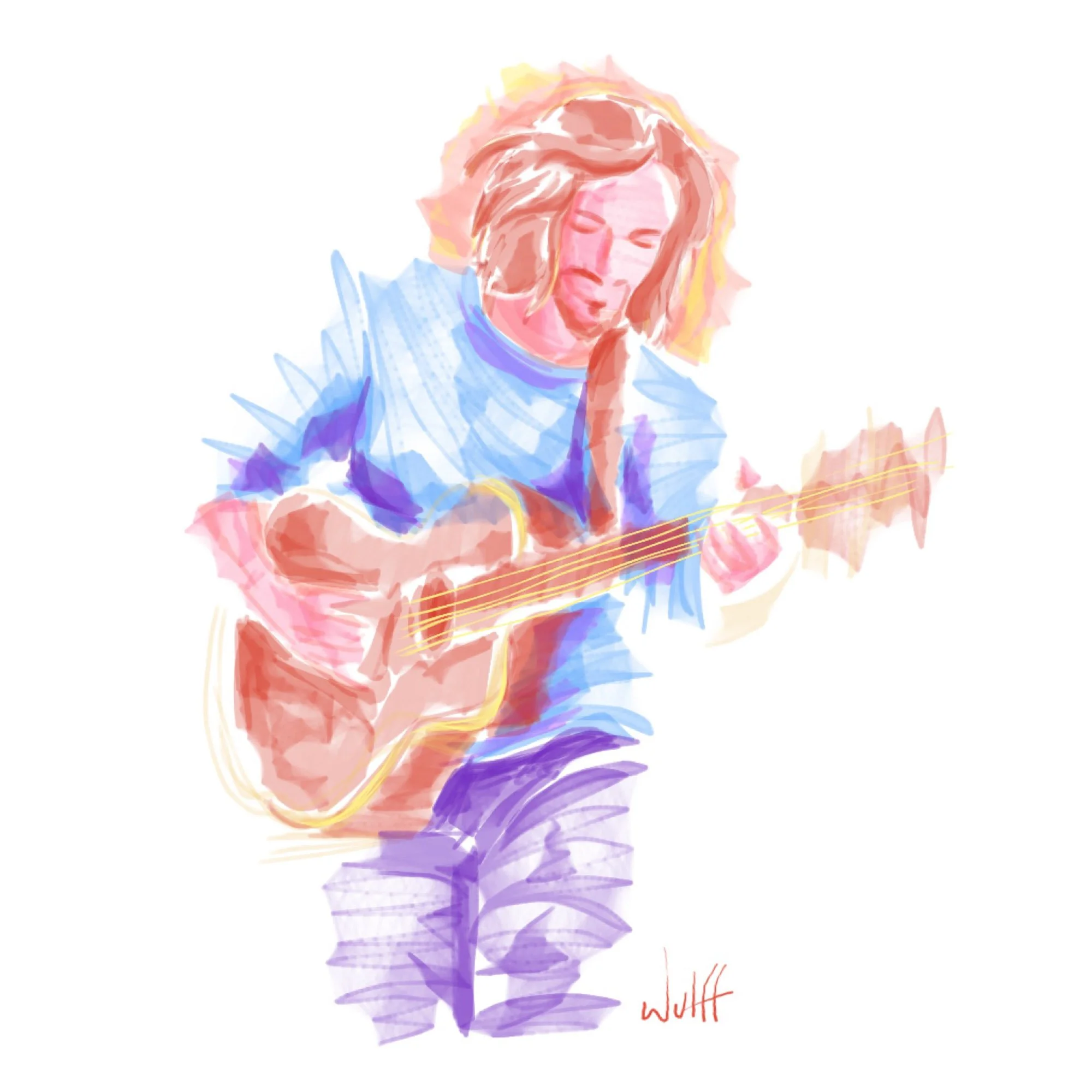 The underpainting. The beauty of painting with digital tools is you can turn of the layers of detail and realize that the gestural sketch beneath it all is where the magic is.