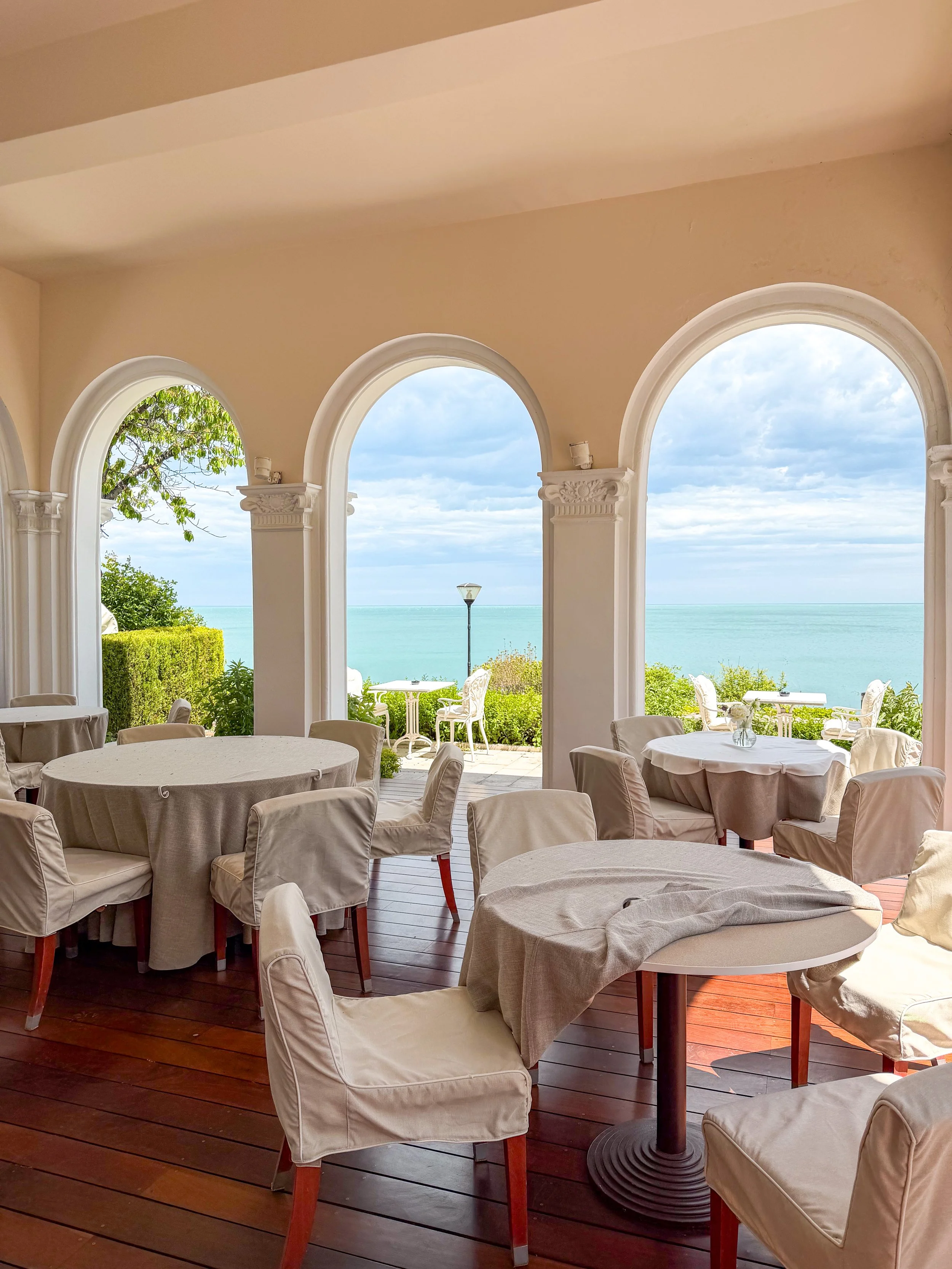 La Terrasse restaurant views to the Black Sea in Varna