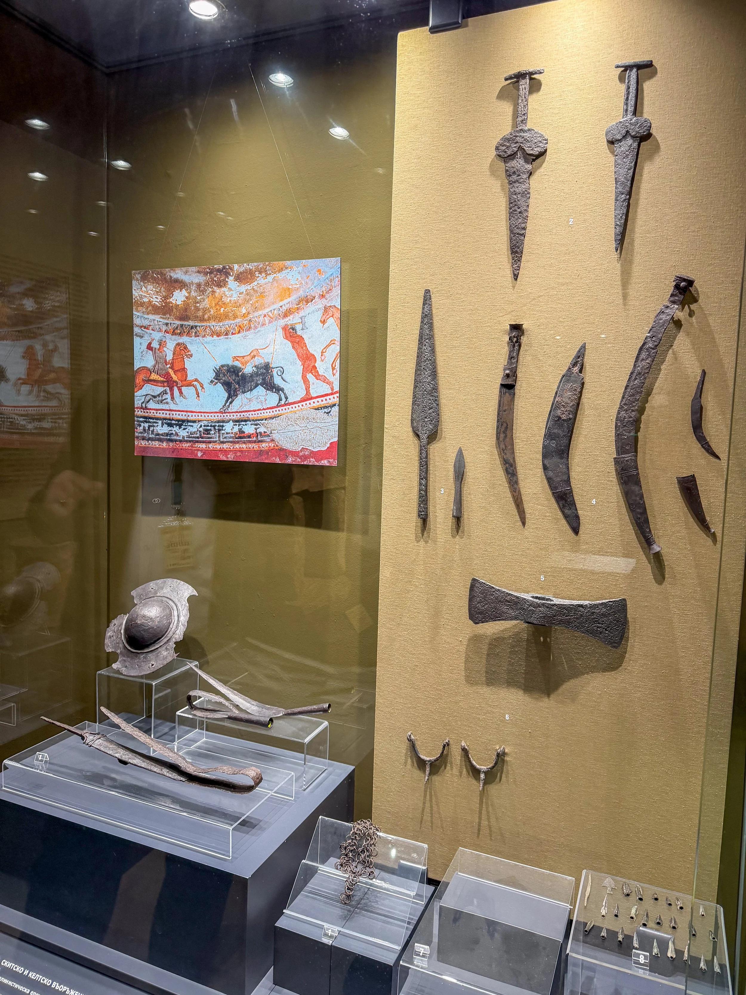 Varna Archeological Museum remains of ancient weapons