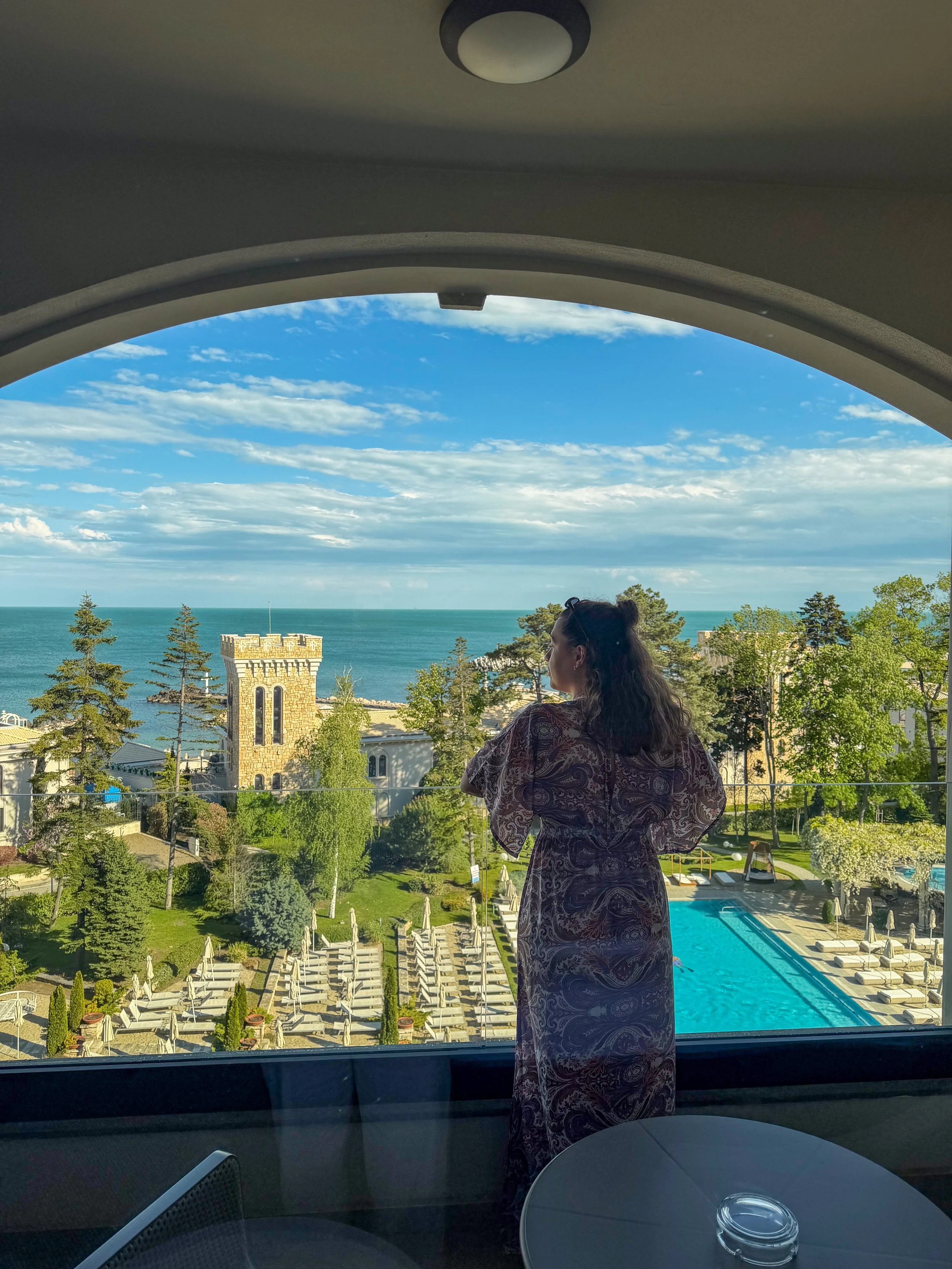 Astor Garden Hotel deluxe room views to the Black Sea
