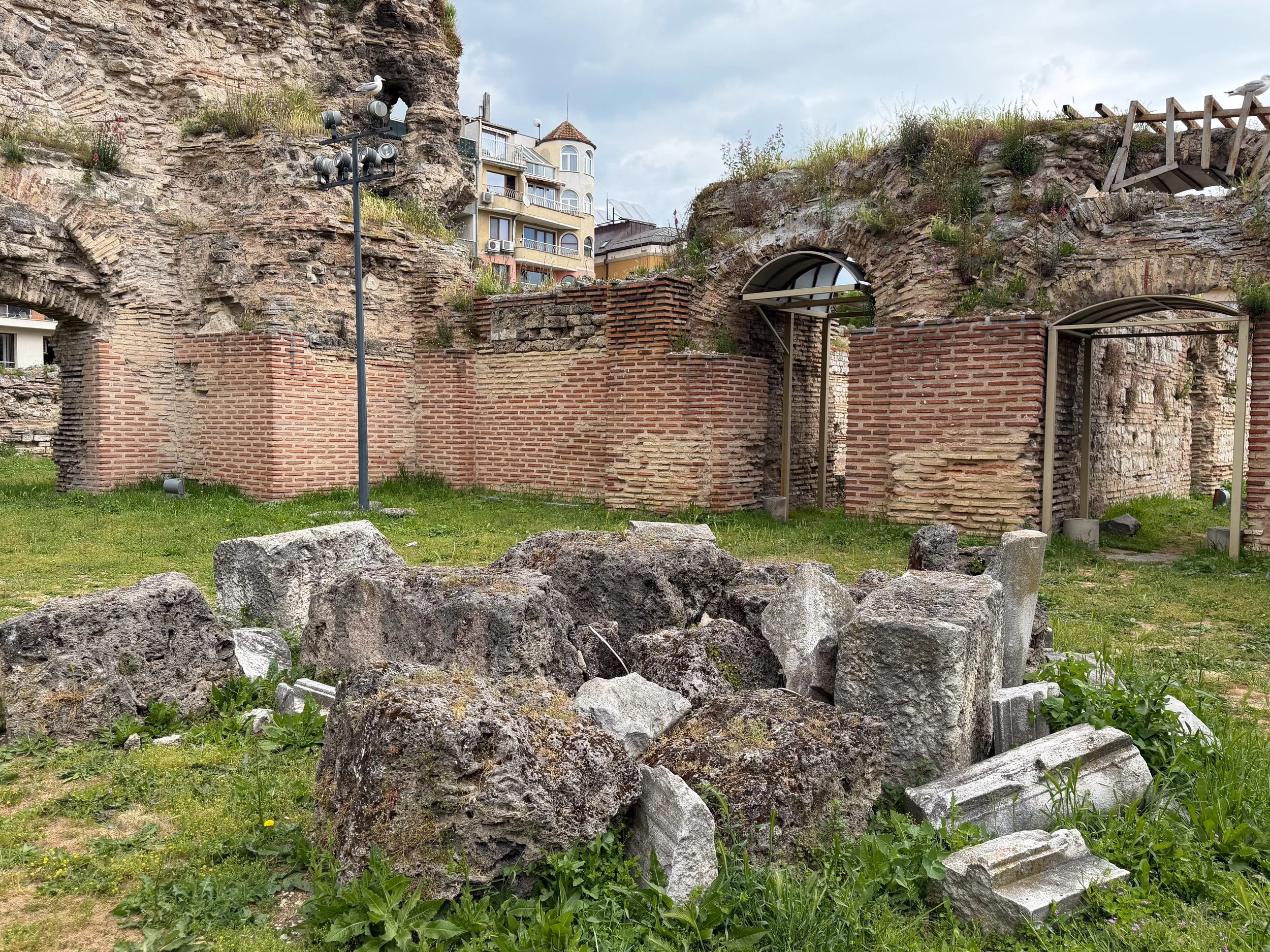 Large area of Roman Thermae remains of Varna