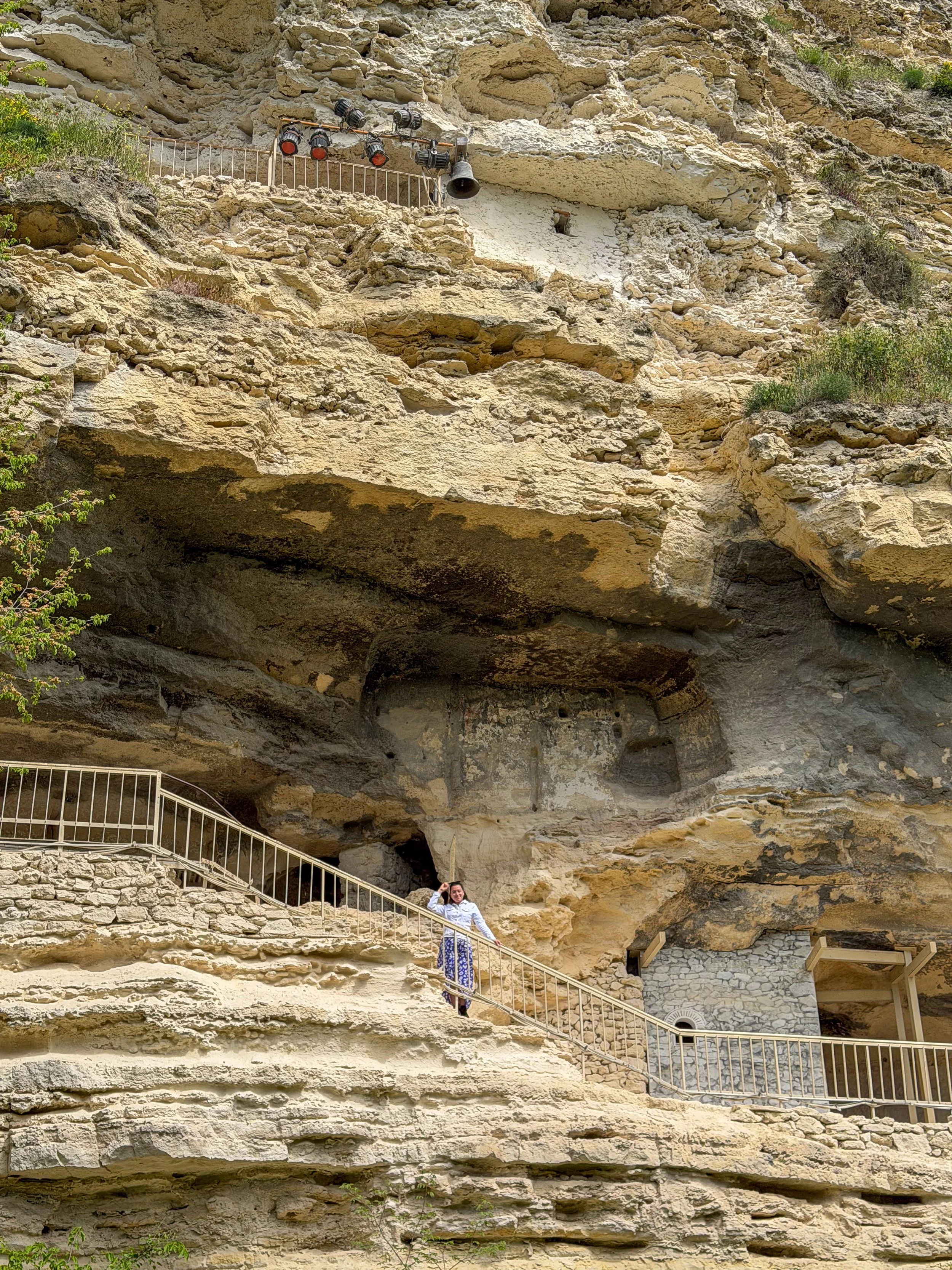 Carol in the middle floor of Aladzha Monastery, Varna, Bulgaria