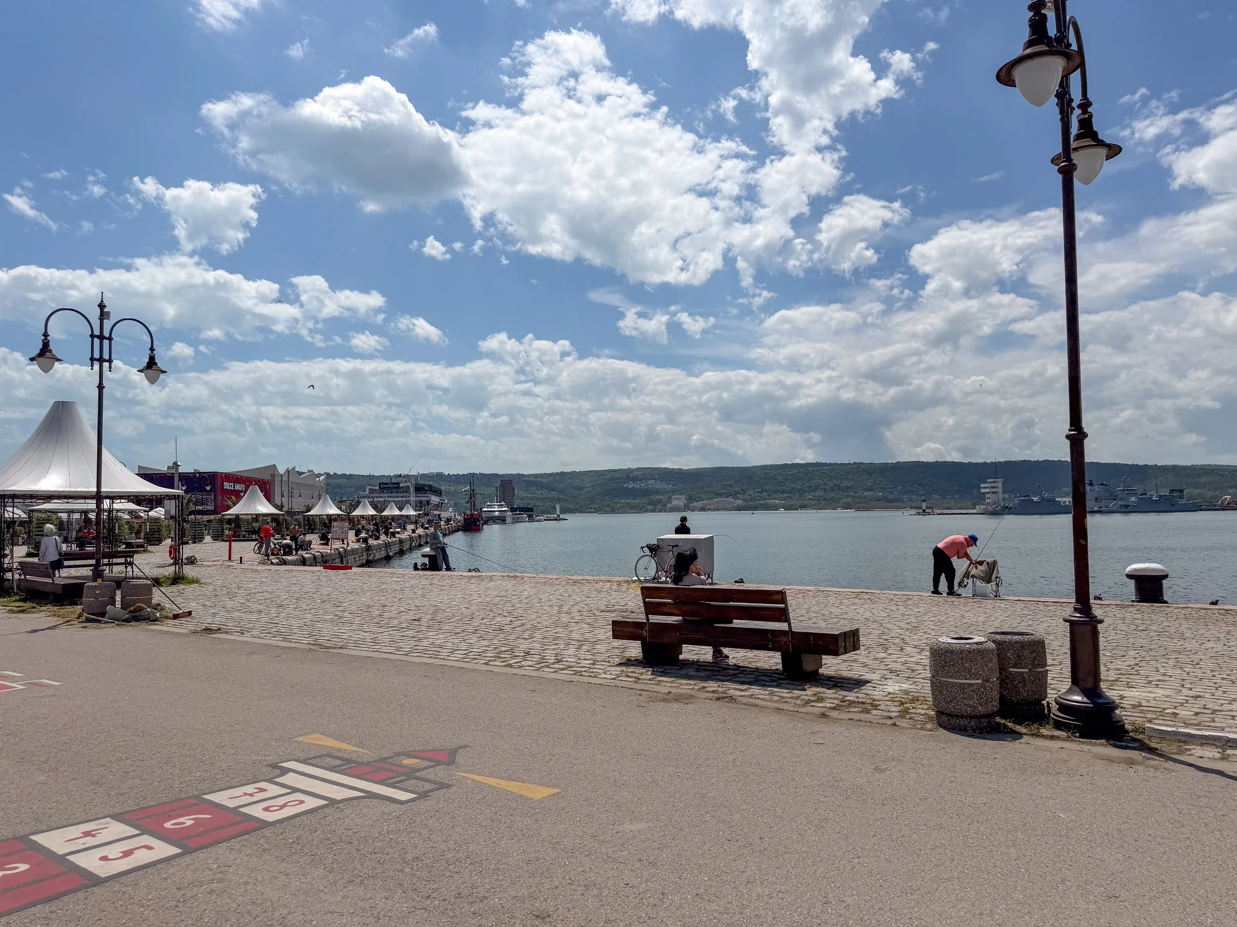 Port Varna views to the Black Sea