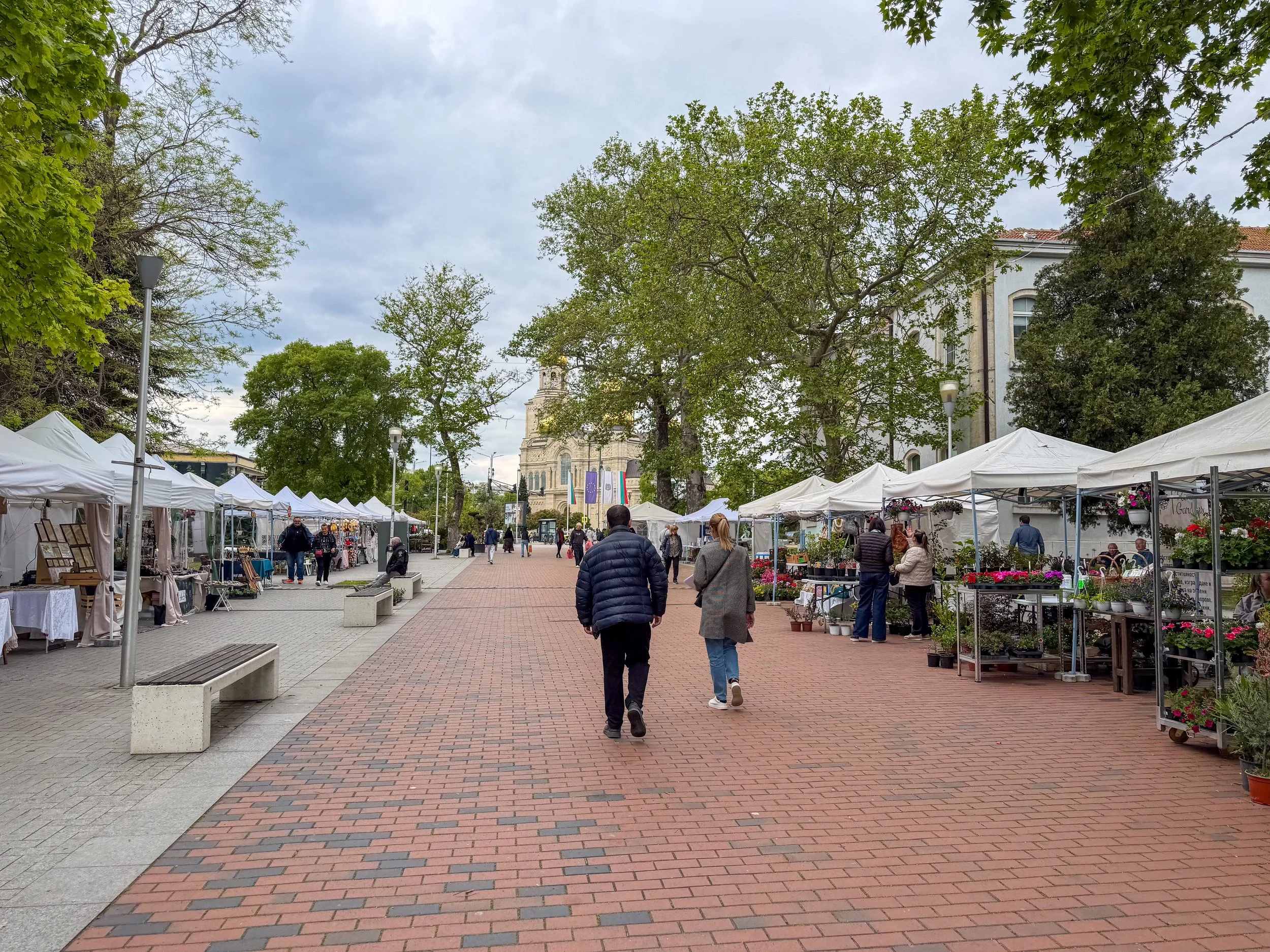 Varna city centre street market