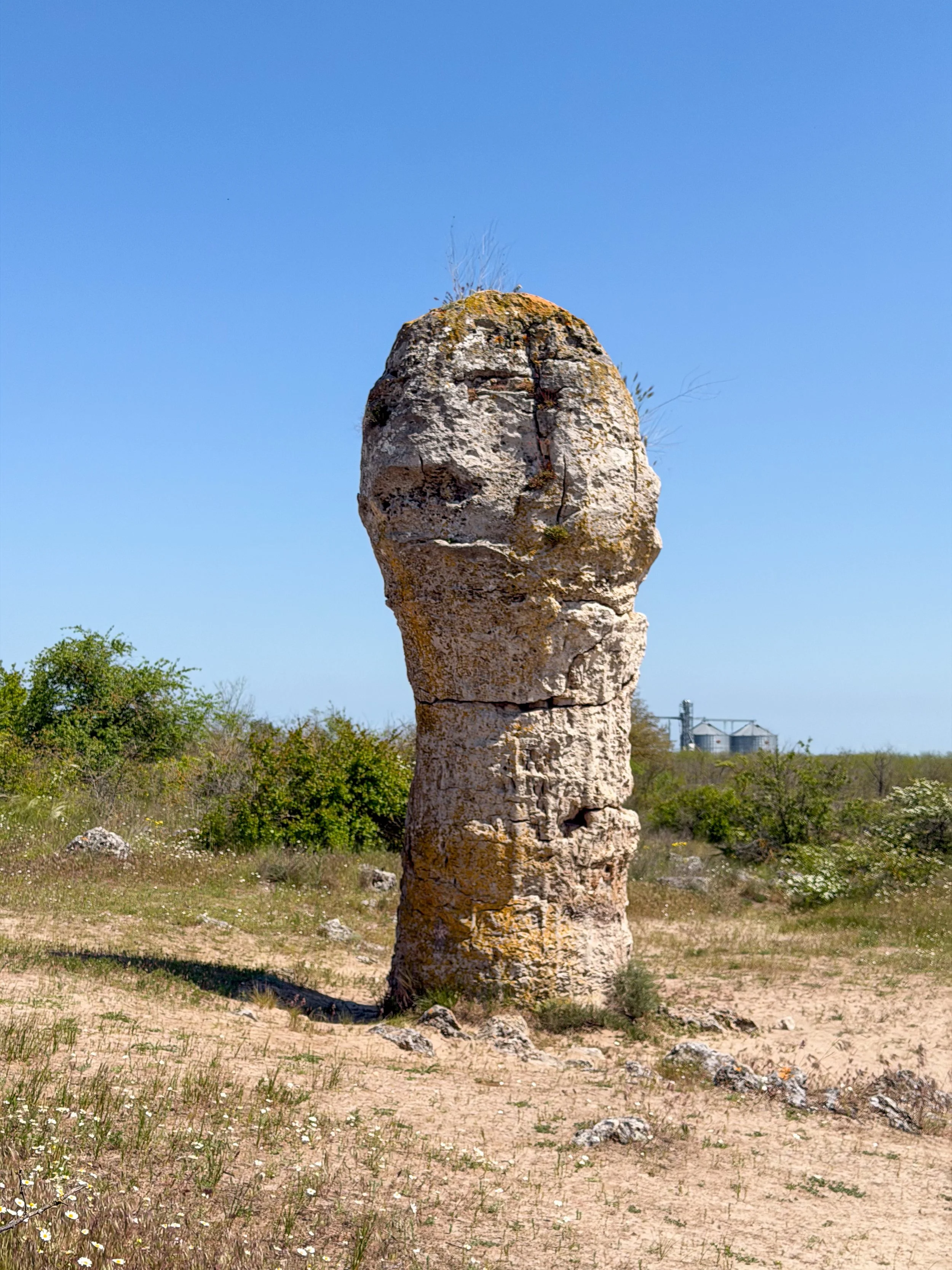Head shaped pillar at the Stone Forest, Varna, Bulgaria