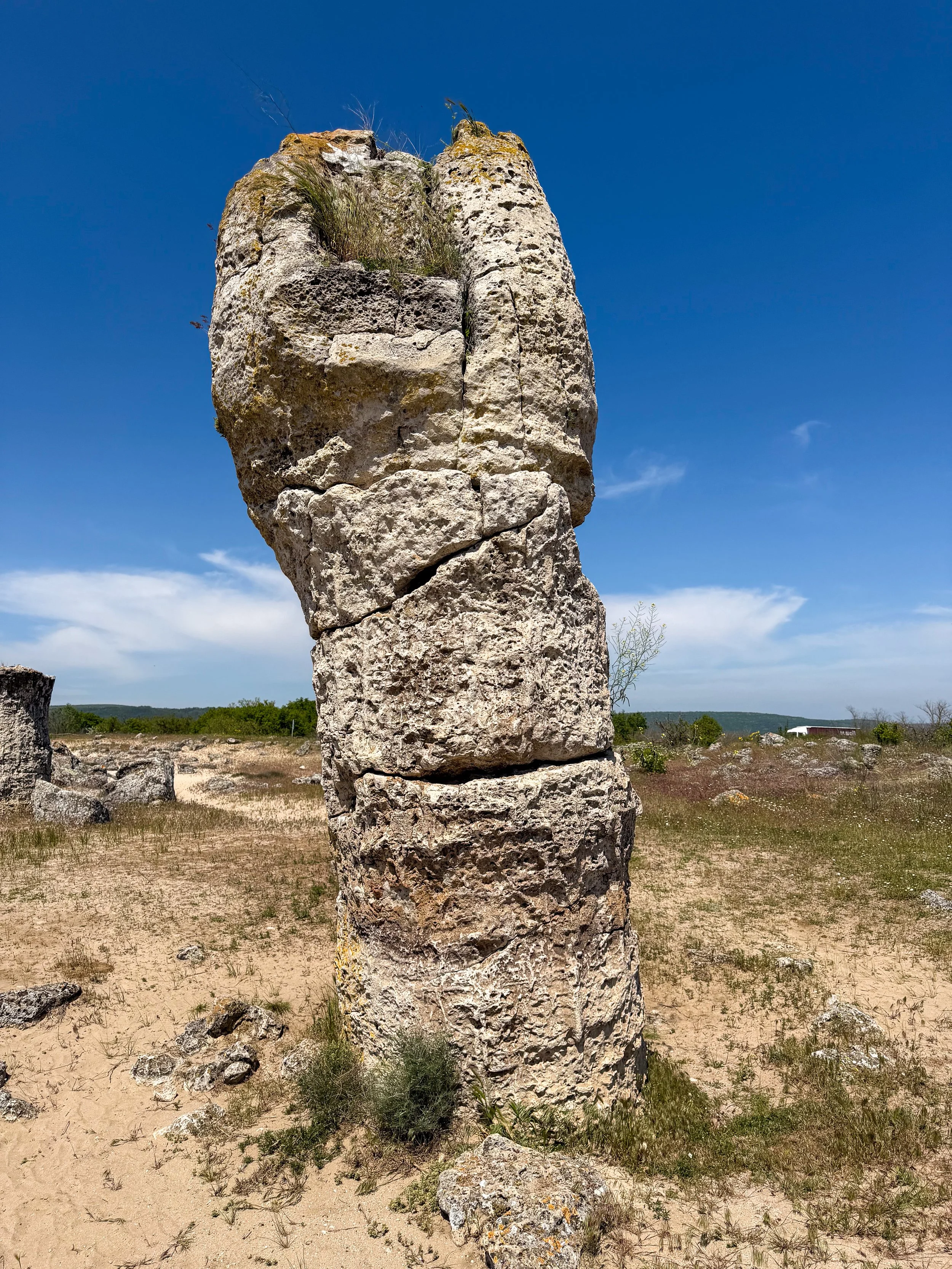 Rock with human-looking face at the Stone Forest, Varna, Bulgaria