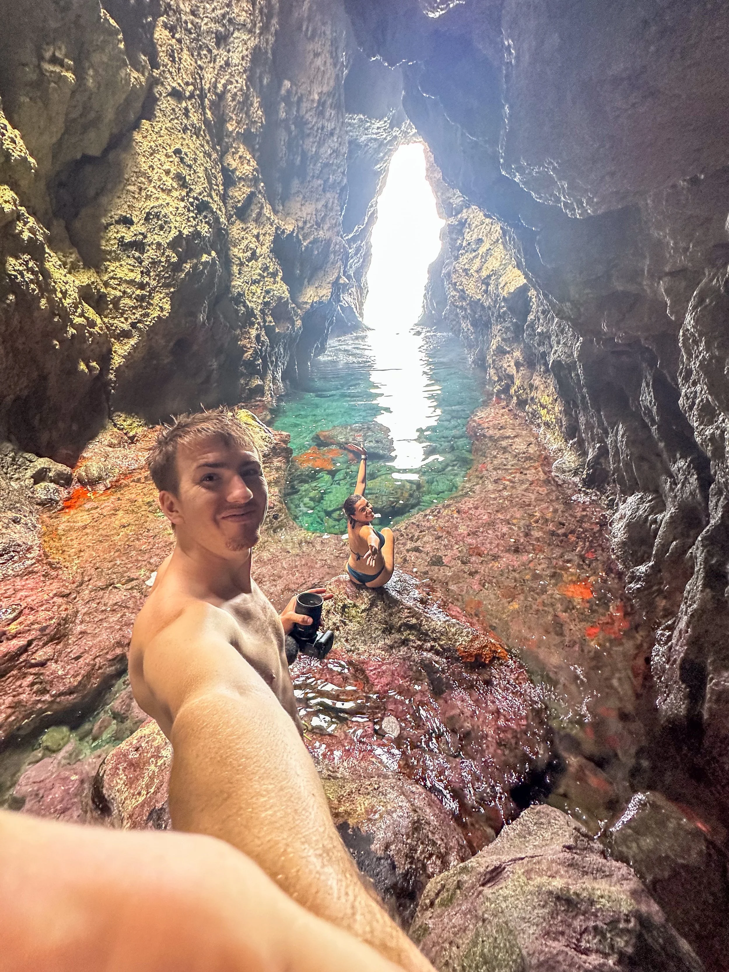 Carol & Max in a cave swimmingpool in north Tenerife.jpg