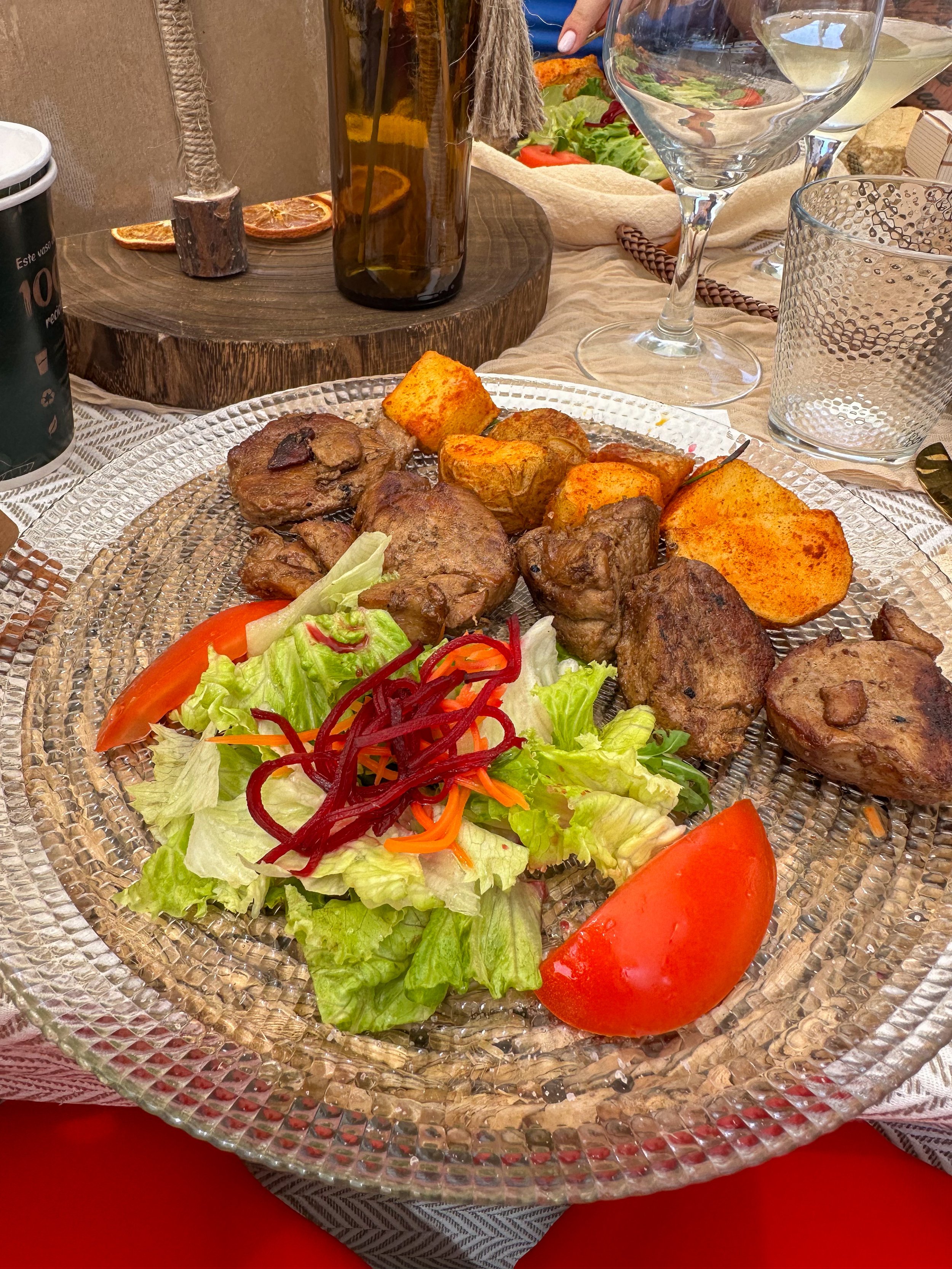 Diced pork with boiled potates and salad, Tenerife.jpg
