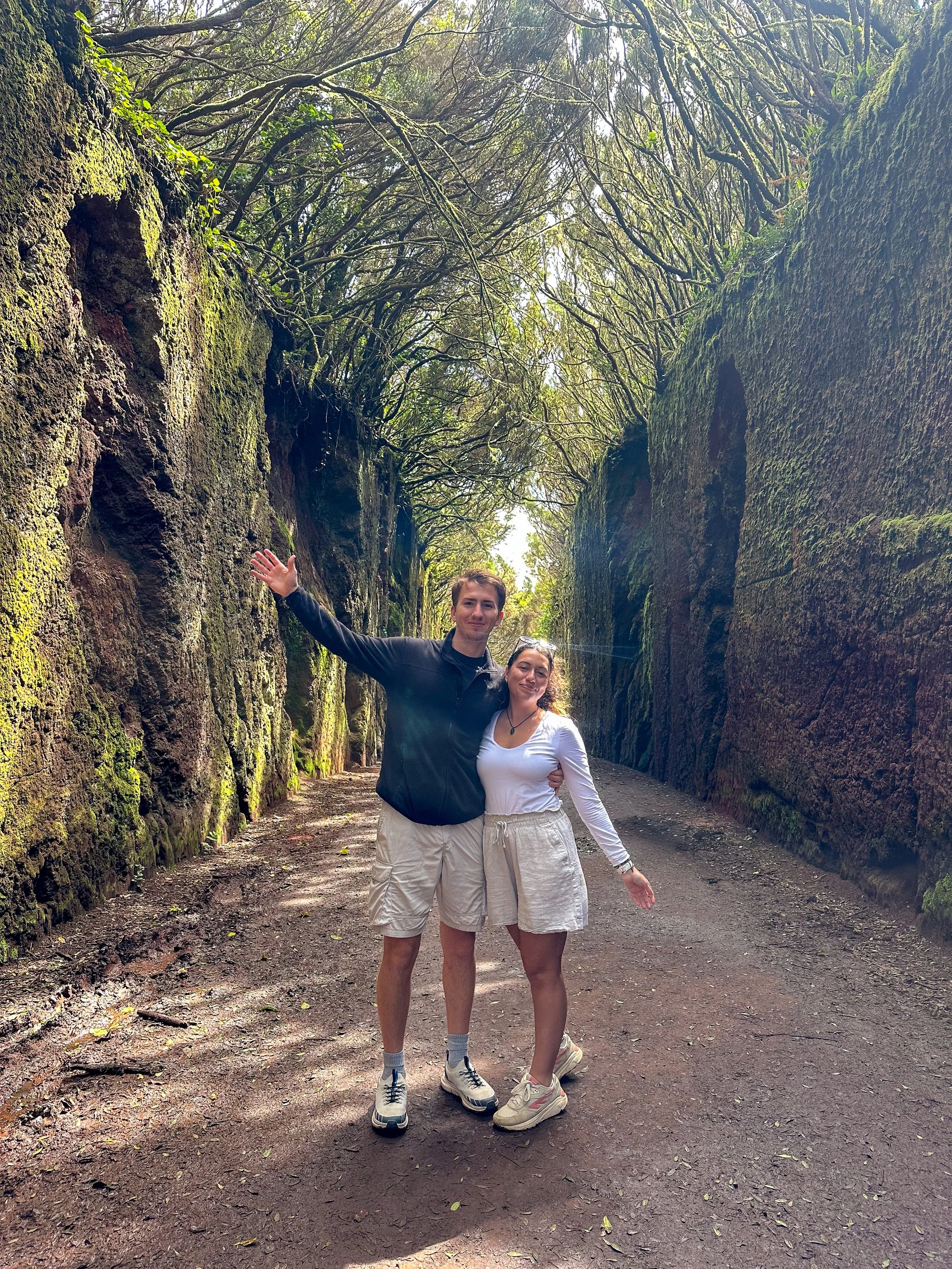 Carol and Max at El Tunel de las hadas in north tenerife.jpg