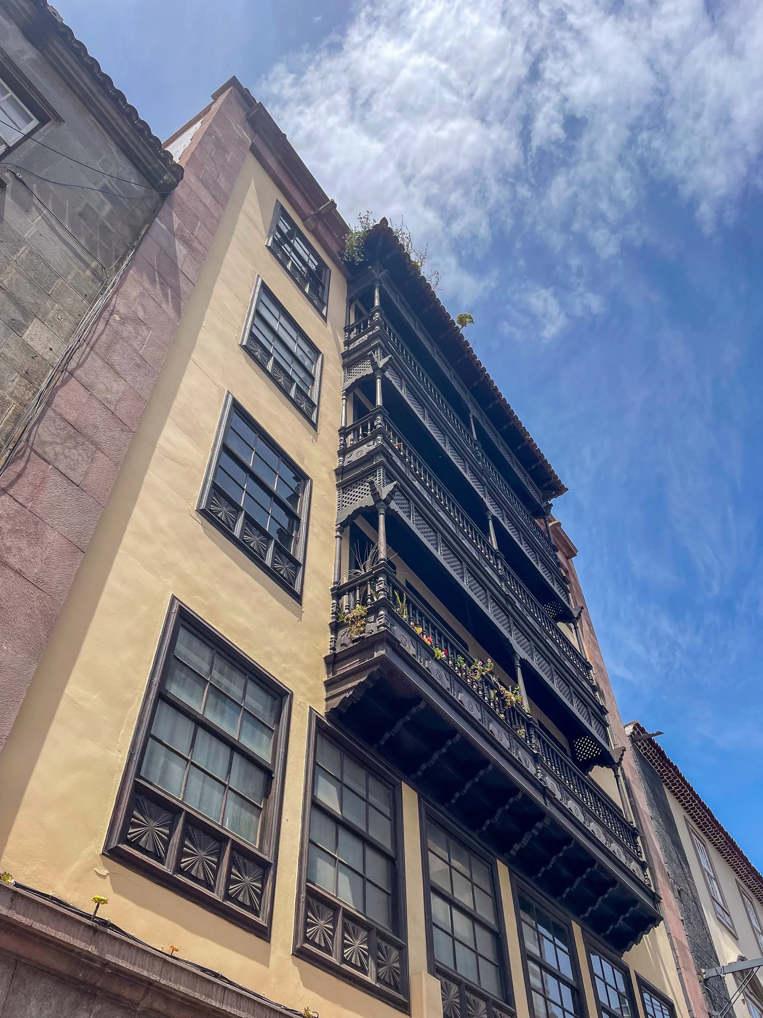 balconies on a building in La Laguna Tenerife.jpg