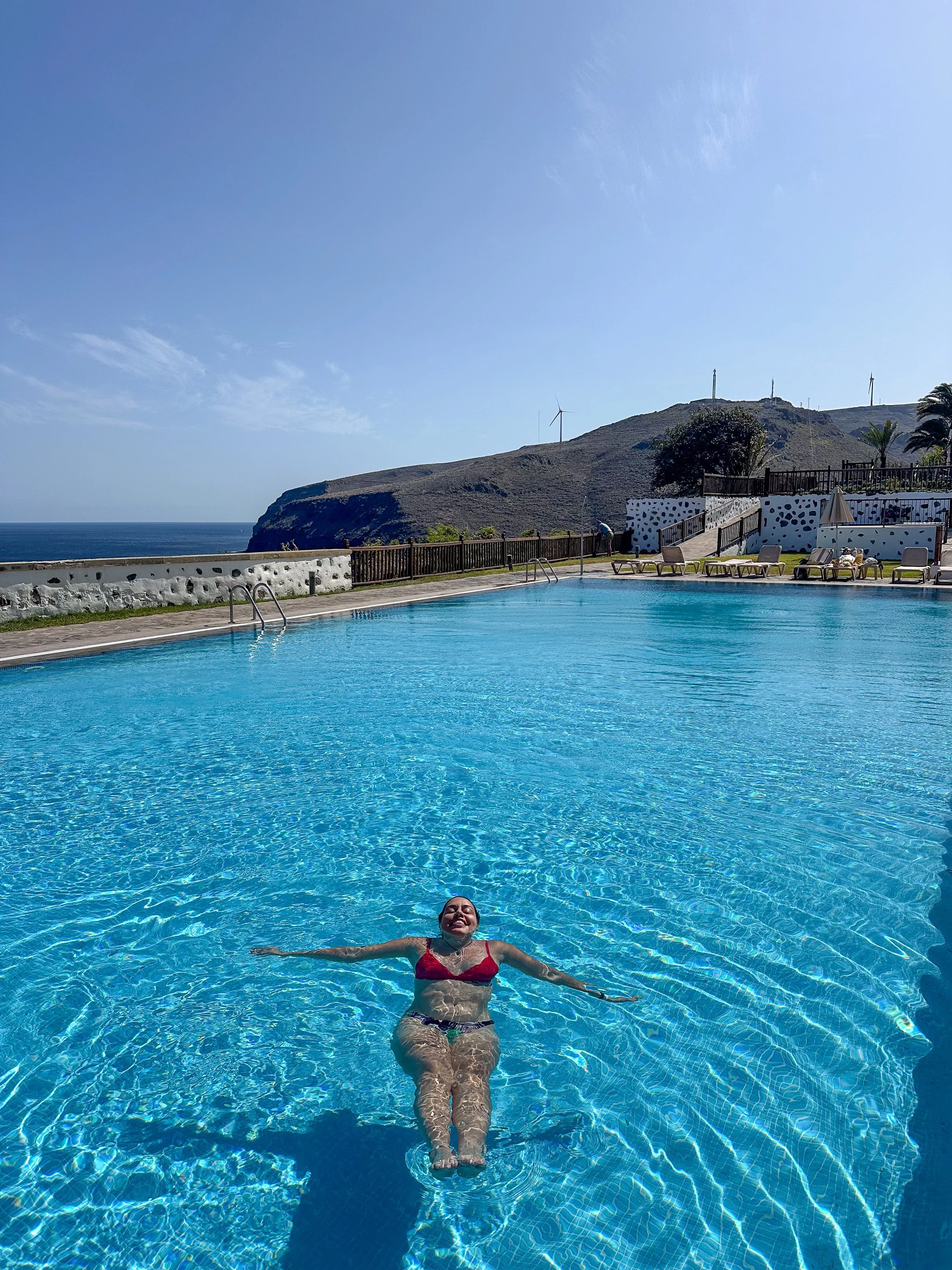 Carol in the swimming pool at Parador La Gomera.jpg