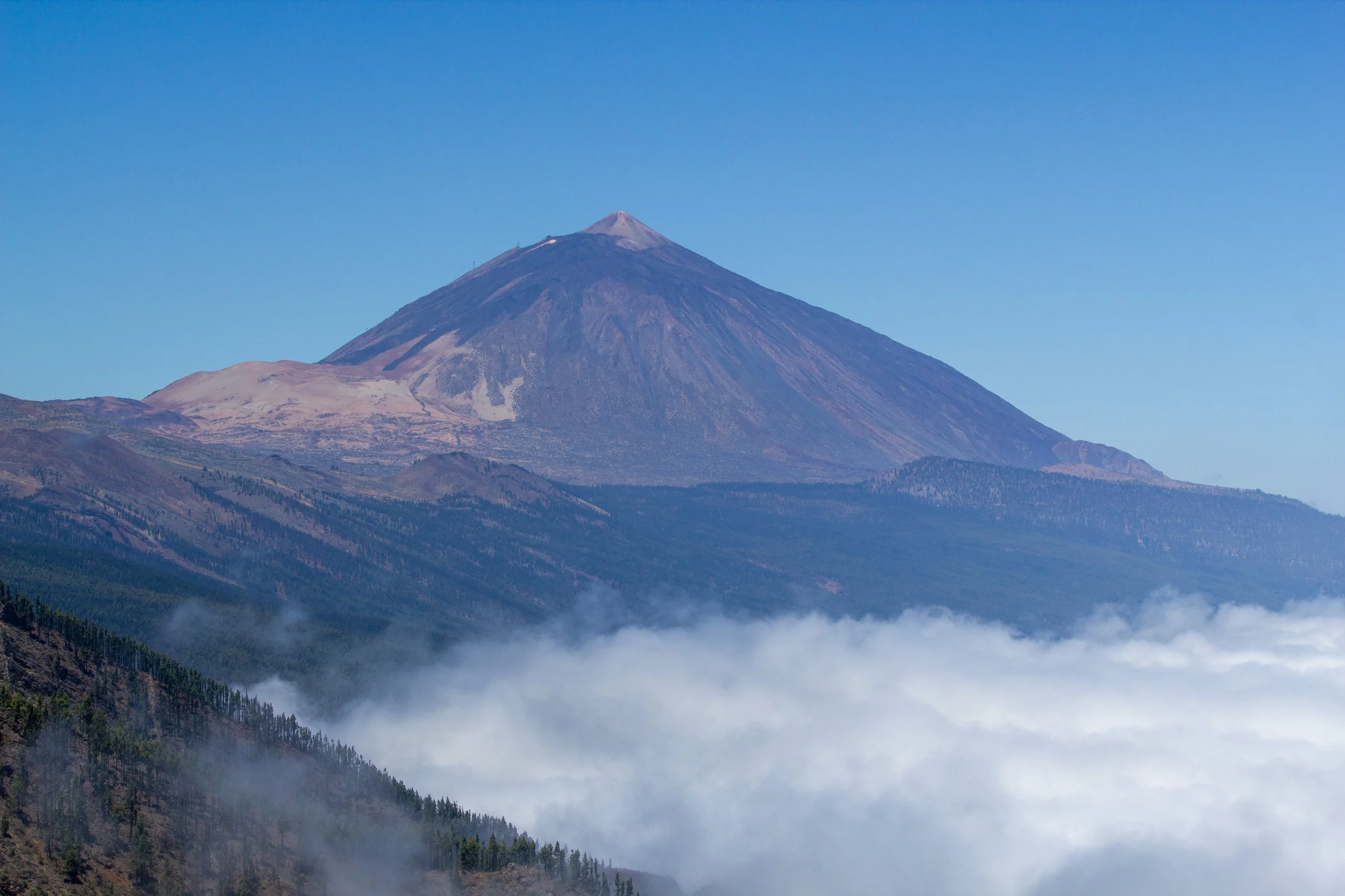 Views of Mount Teide from Mirador de La Esperanza in Tenerife