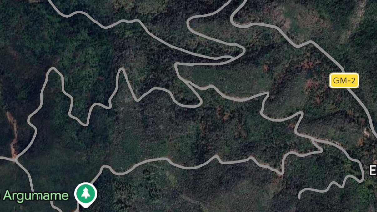Mountain and curvy roads in La Gomera