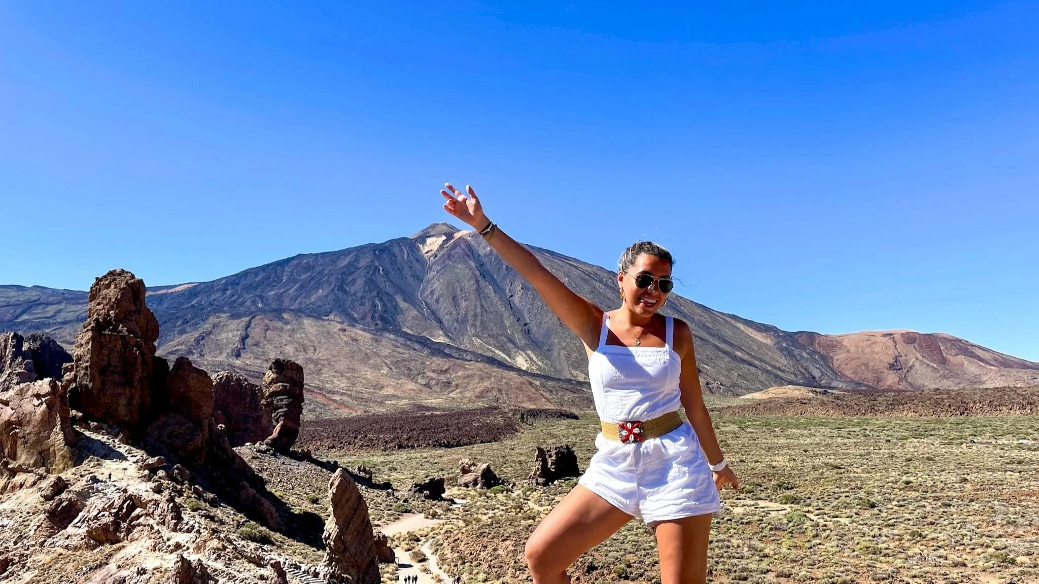 Carol at Mount Teide in Tenerife