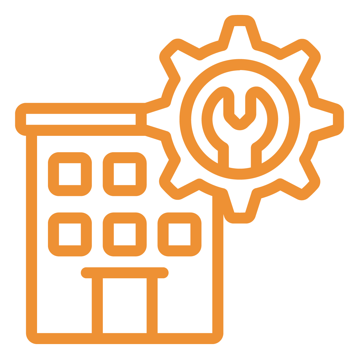 Building redevelopment icon