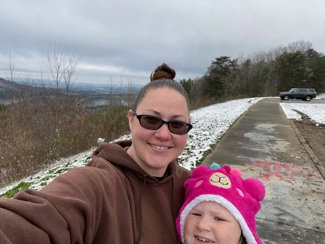 Taking in the view of Oxford from Mt. Cheaha with my daughter. Yes, we even get a beautiful dusting of snow up here every few years!