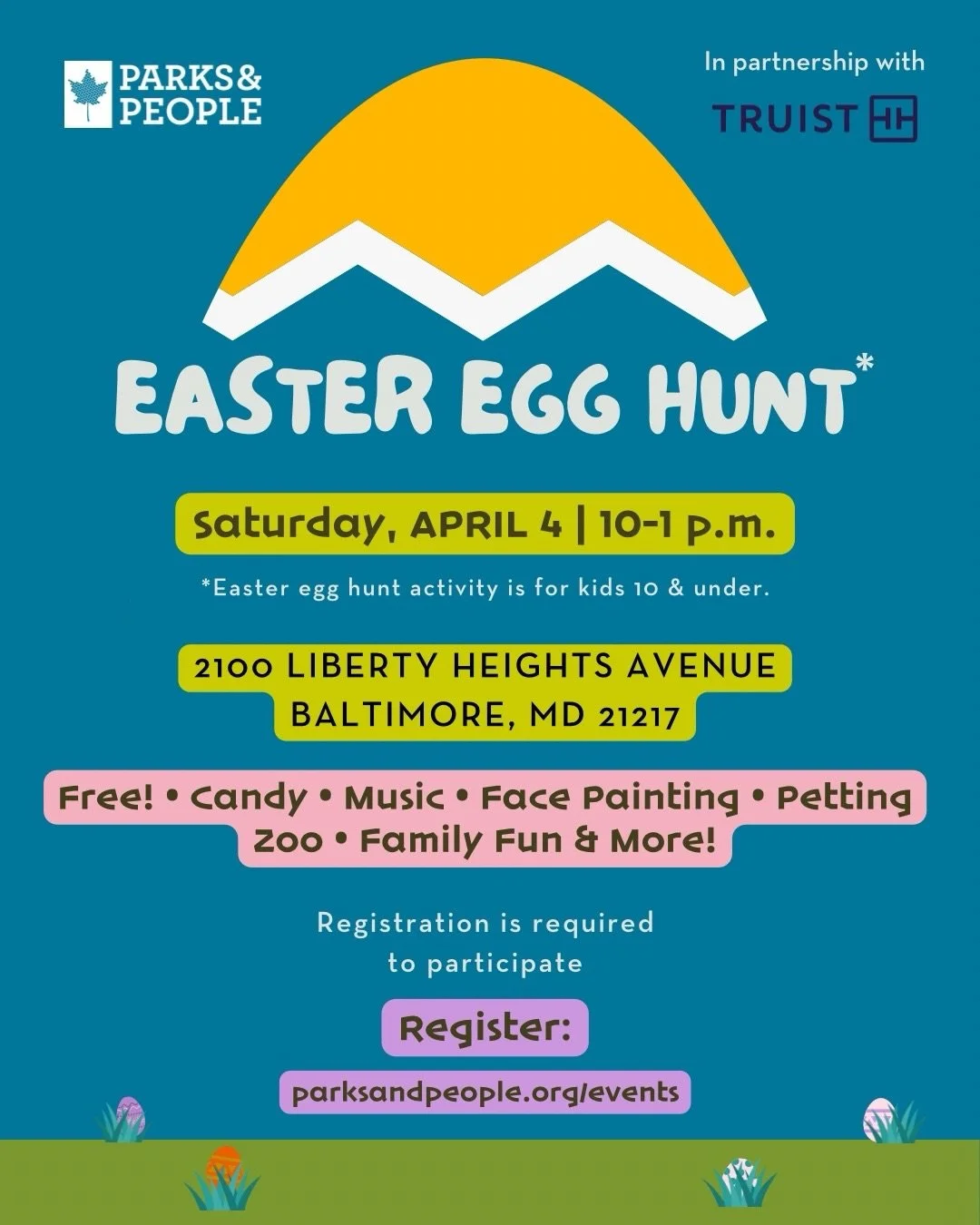It&rsquo;s more than an egg hunt, it&rsquo;s a community celebration in nature!🌳

And It&rsquo;s your last week to get tickets! 
Join us this Saturday, April 4th from 10-1pm for free family fun!

Hop to the link in our bio to register for our annual