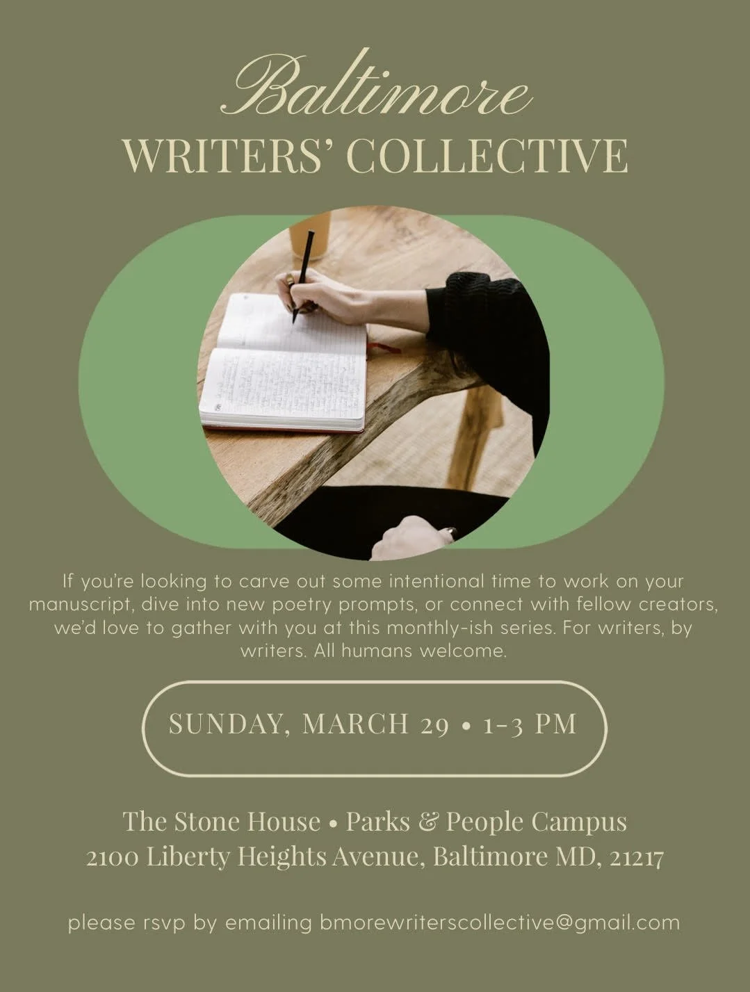 Baltimore Writer' Collective event Flyer